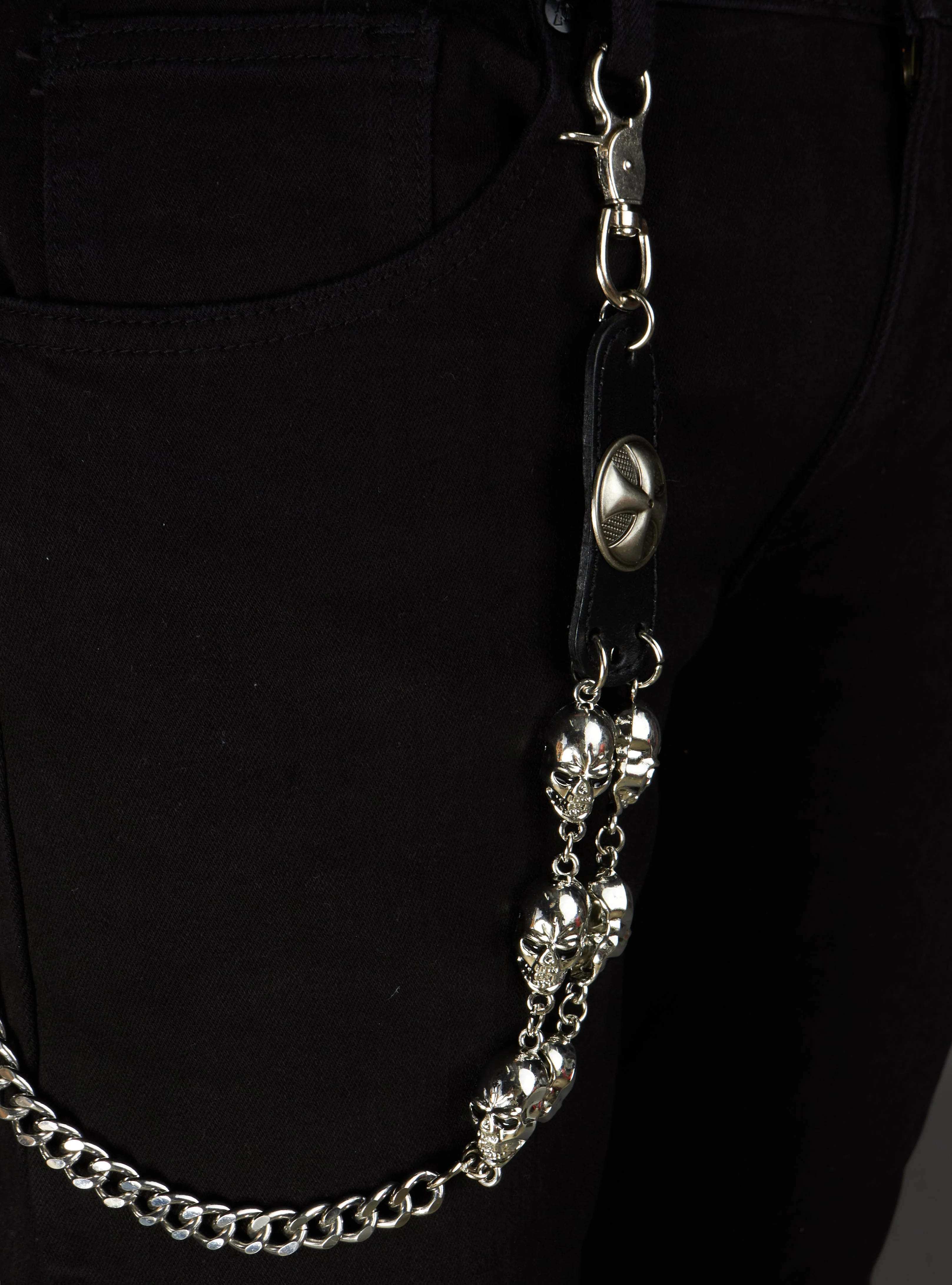 Politics Chain - Emblem Skulls - Silver - 104 - Image 3