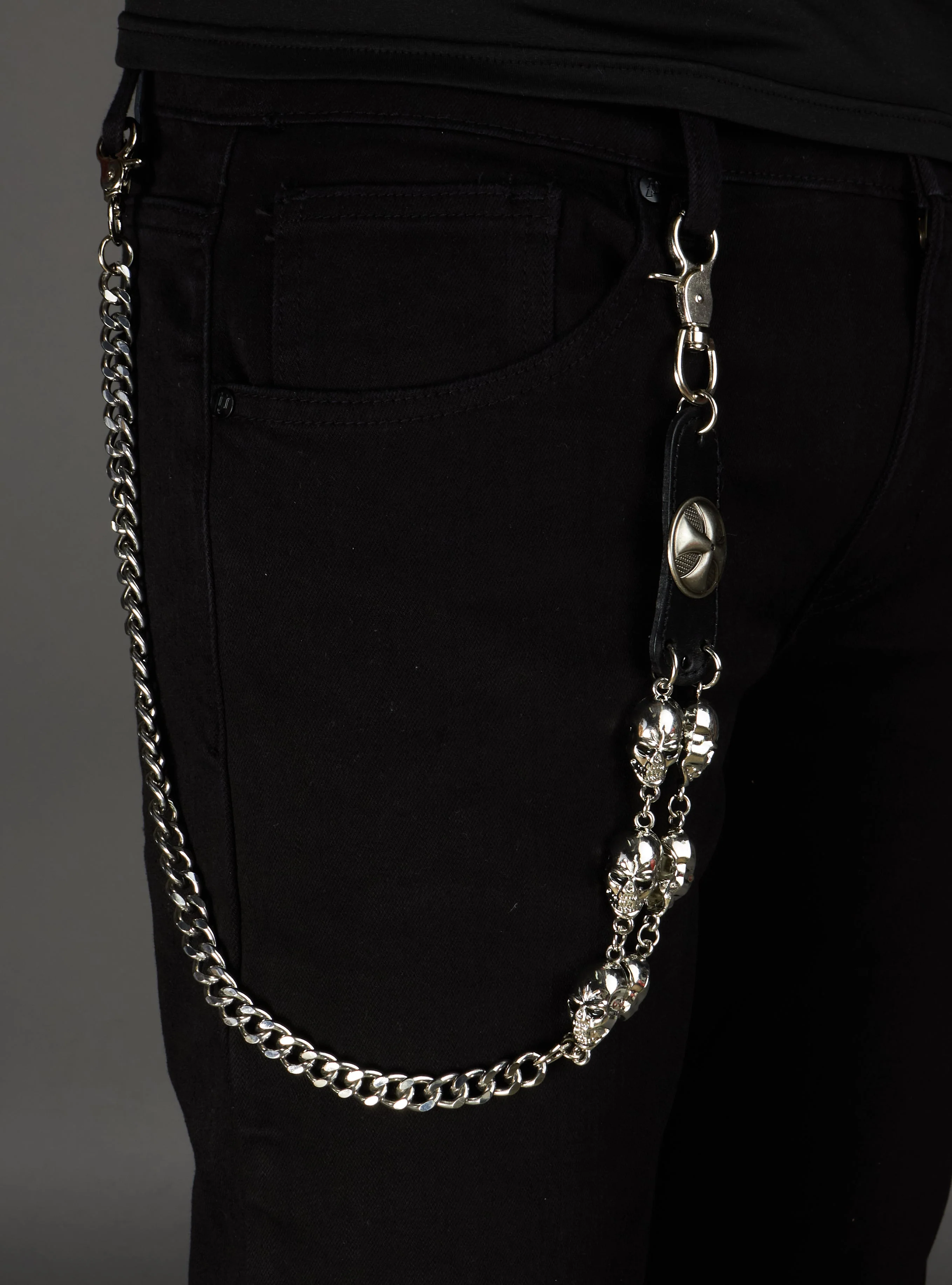 Politics Chain - Emblem Skulls - Silver - 104 - Image 5