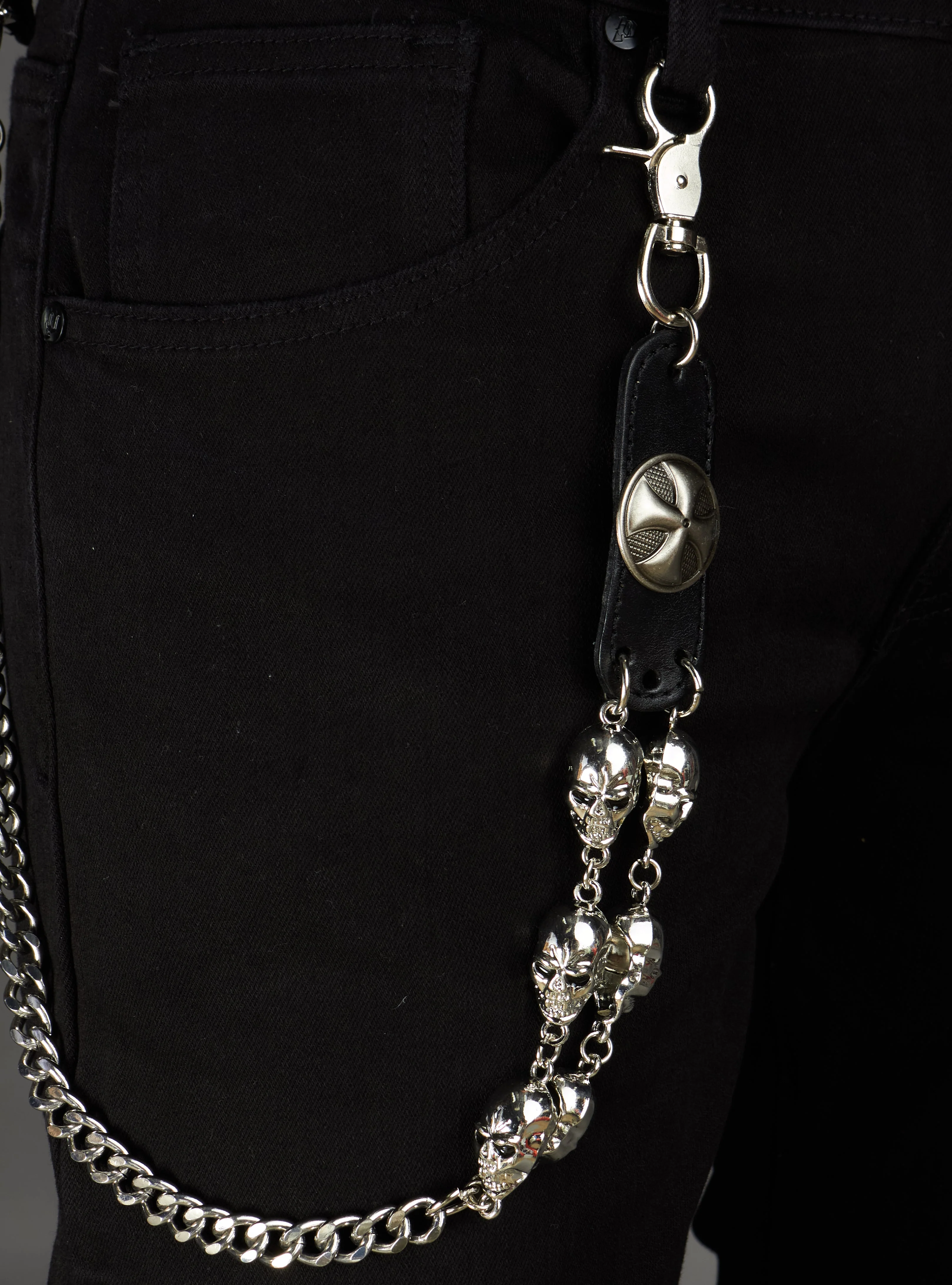 Politics Chain - Emblem Skulls - Silver - 104 - Image 6