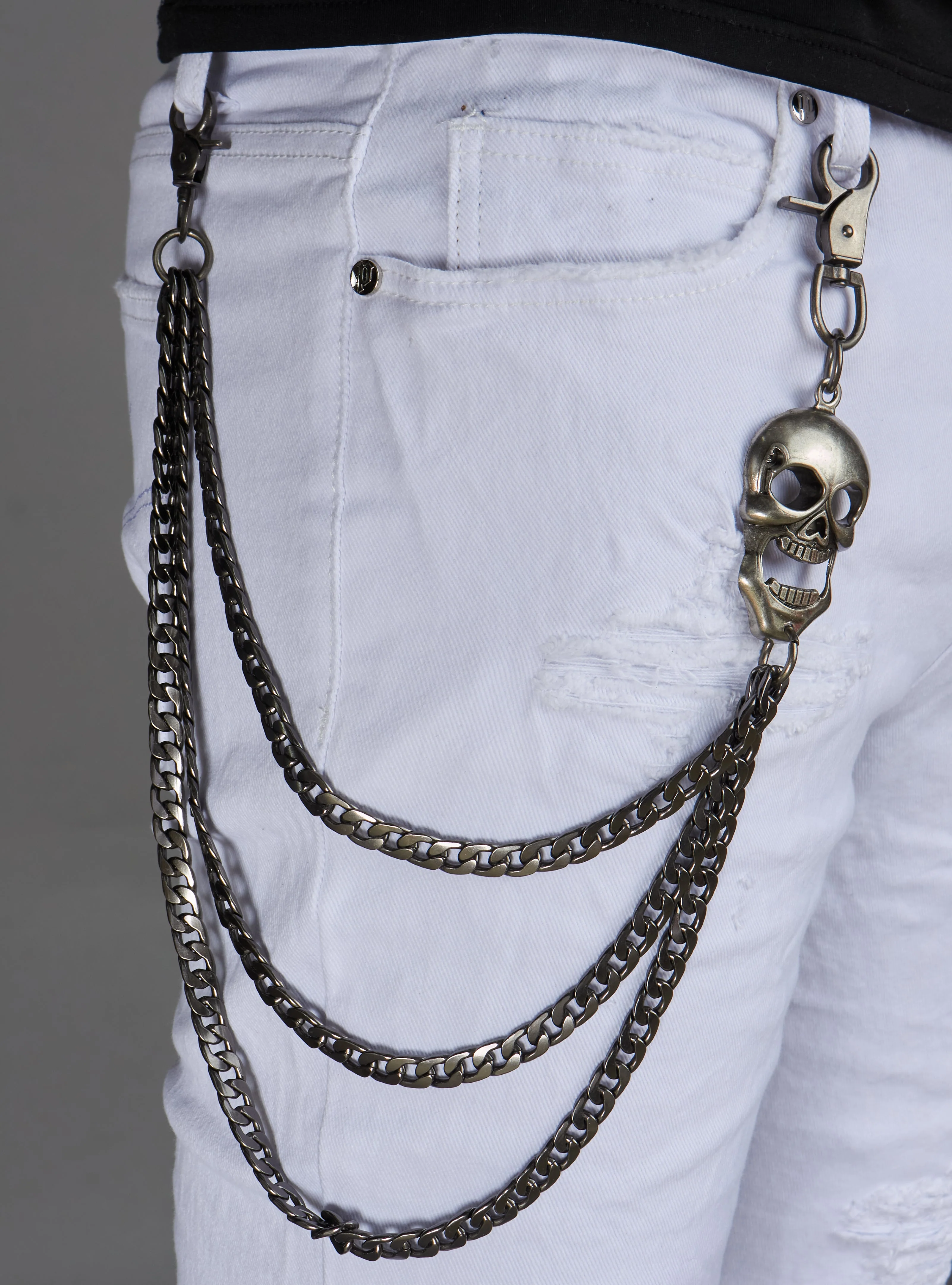 Politics Chain - Skull Head - Gunmetal - 107 - Image 3