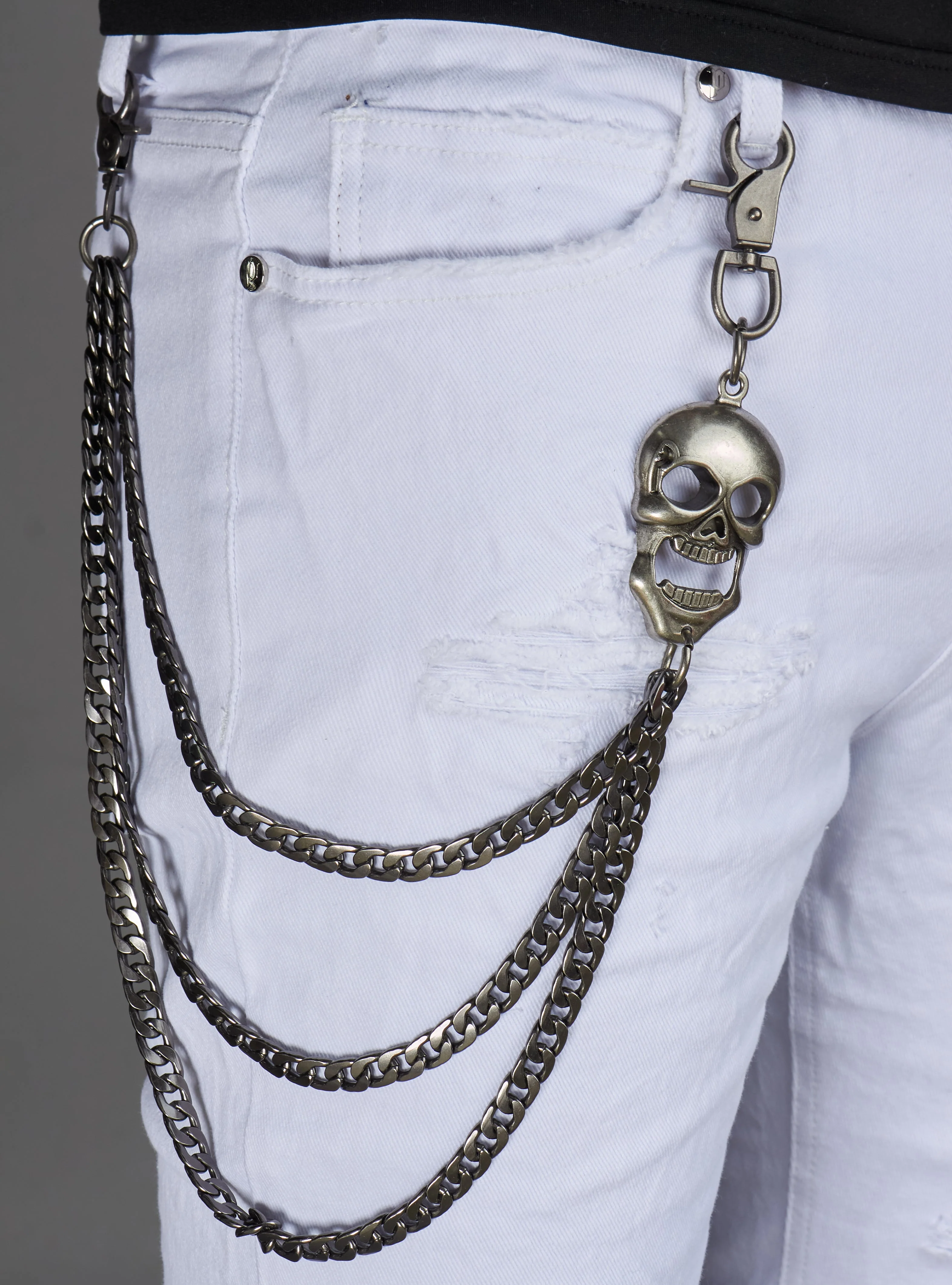 Politics Chain - Skull Head - Gunmetal - 107 - Image 5