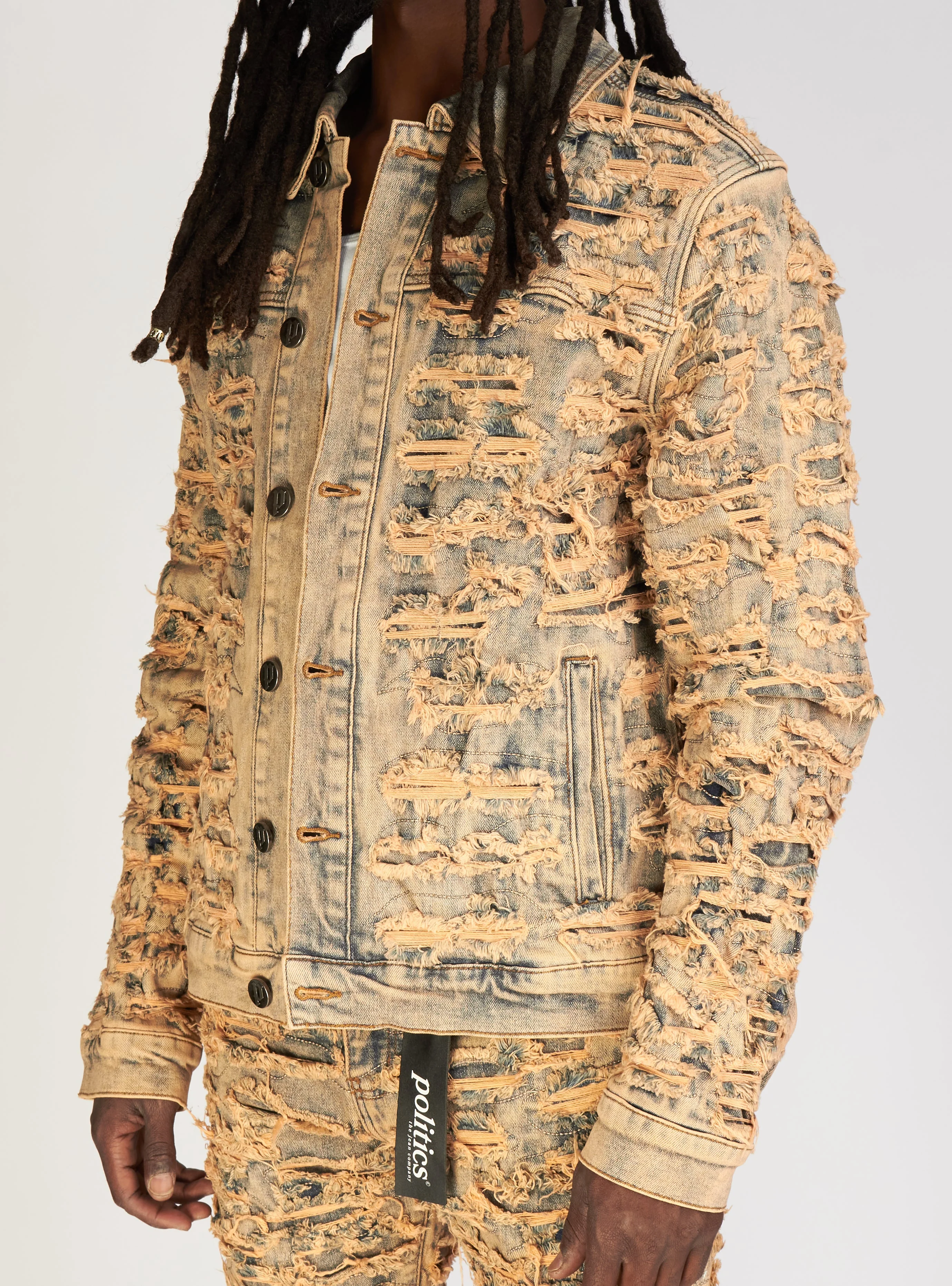 Politics Denim Jacket - Mark - Heavy Sandblast - 554 - Image 2