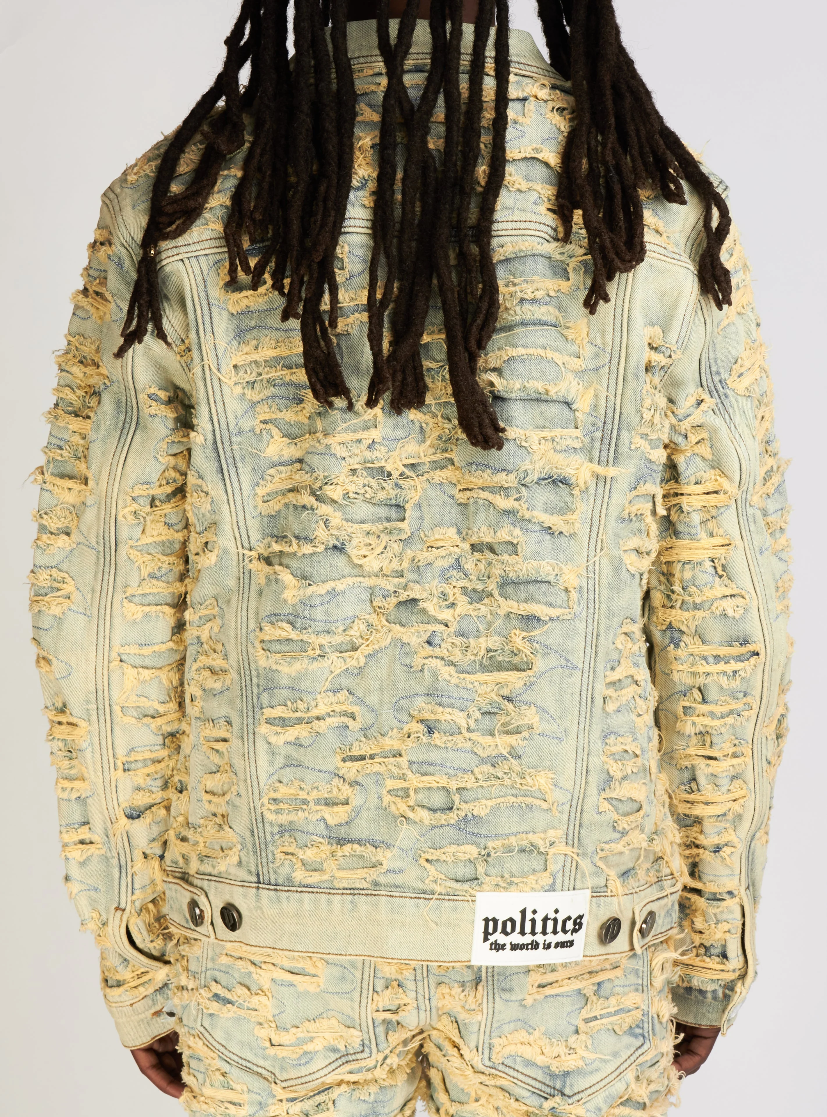 Politics Denim Jacket - Mark - Light Vintage - 551 - Image 4