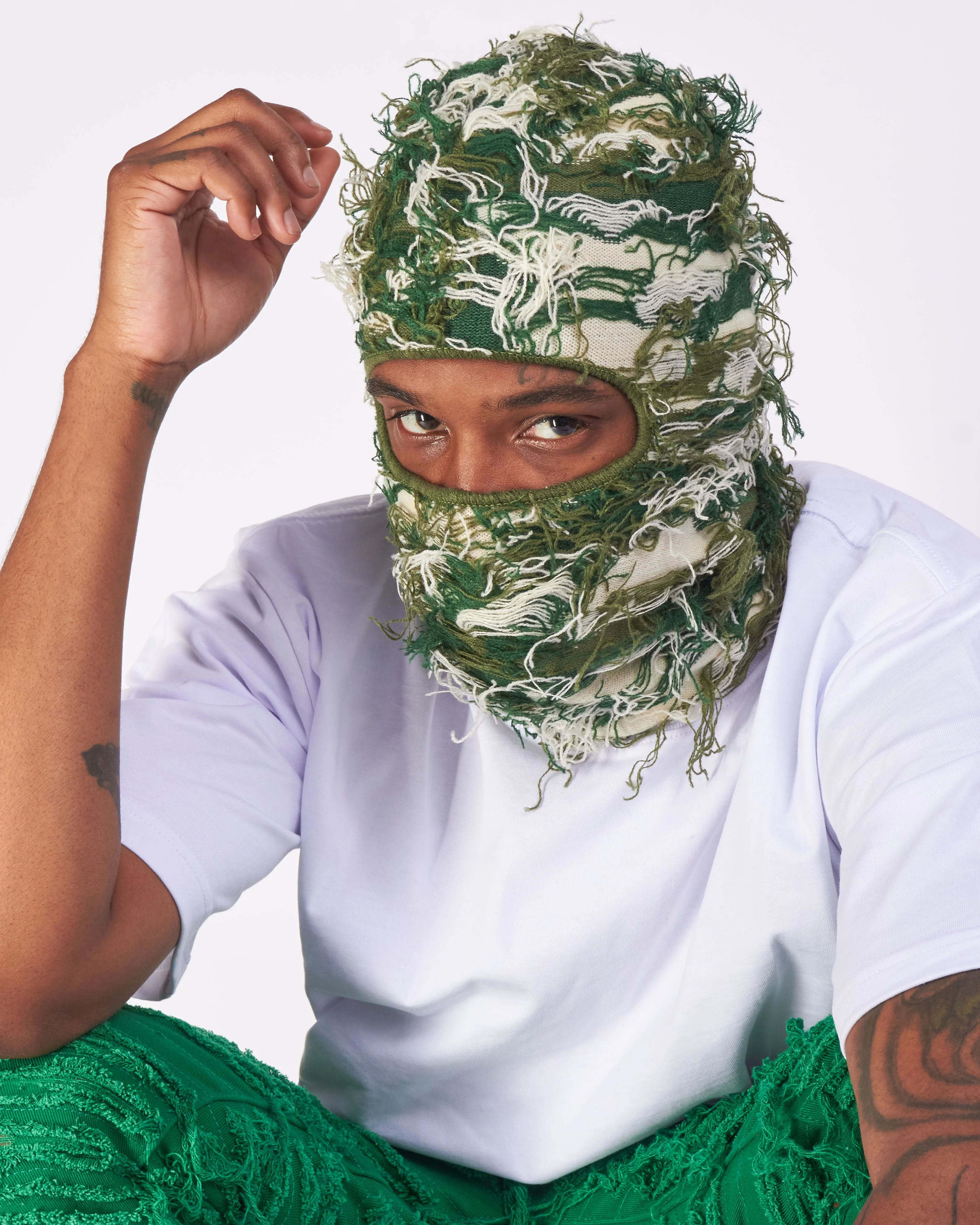 Politics Face Mask - Shiesty - Green And Cream - 084 - Image 6