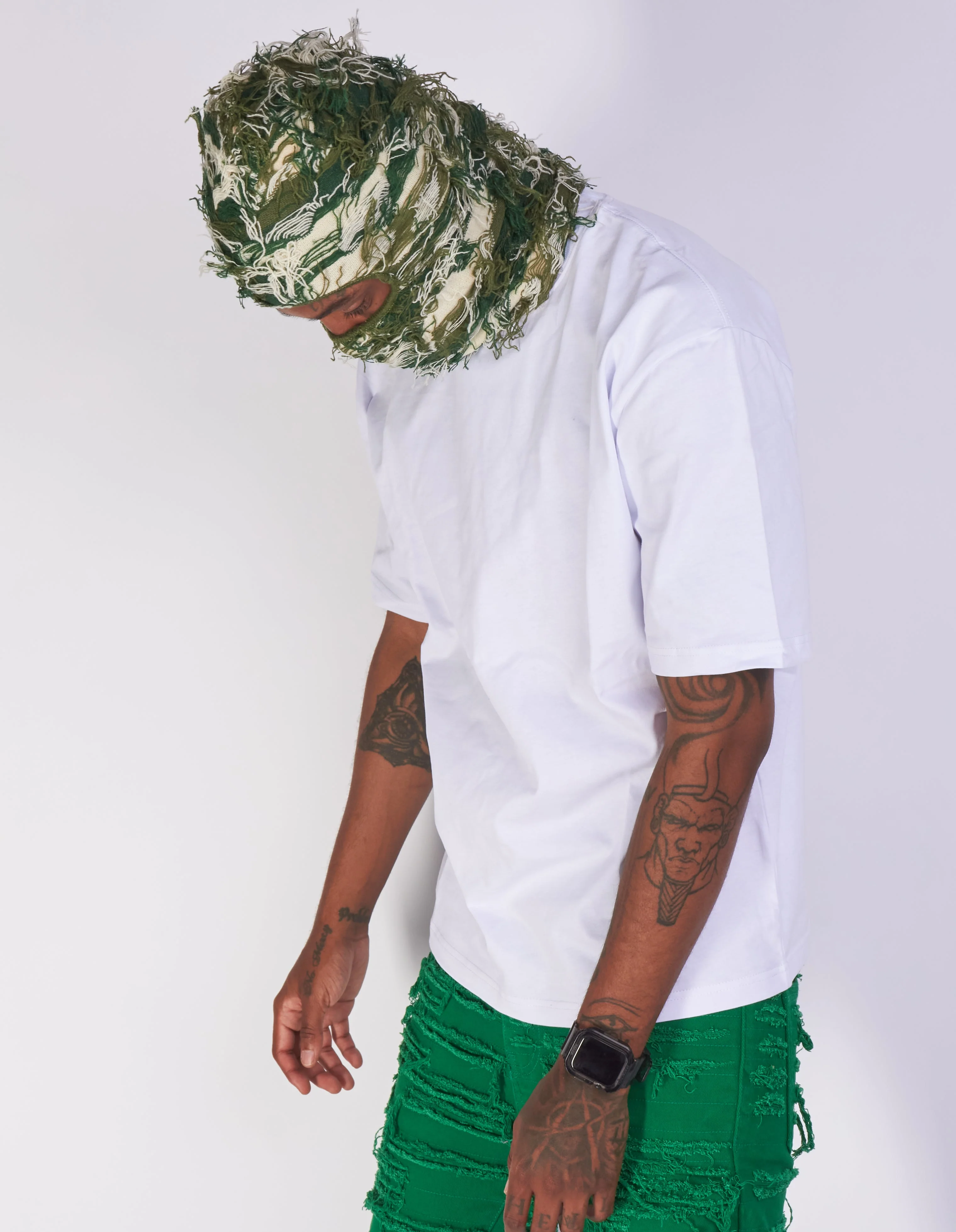 Politics Face Mask - Shiesty - Green And Cream - 084 - Image 7