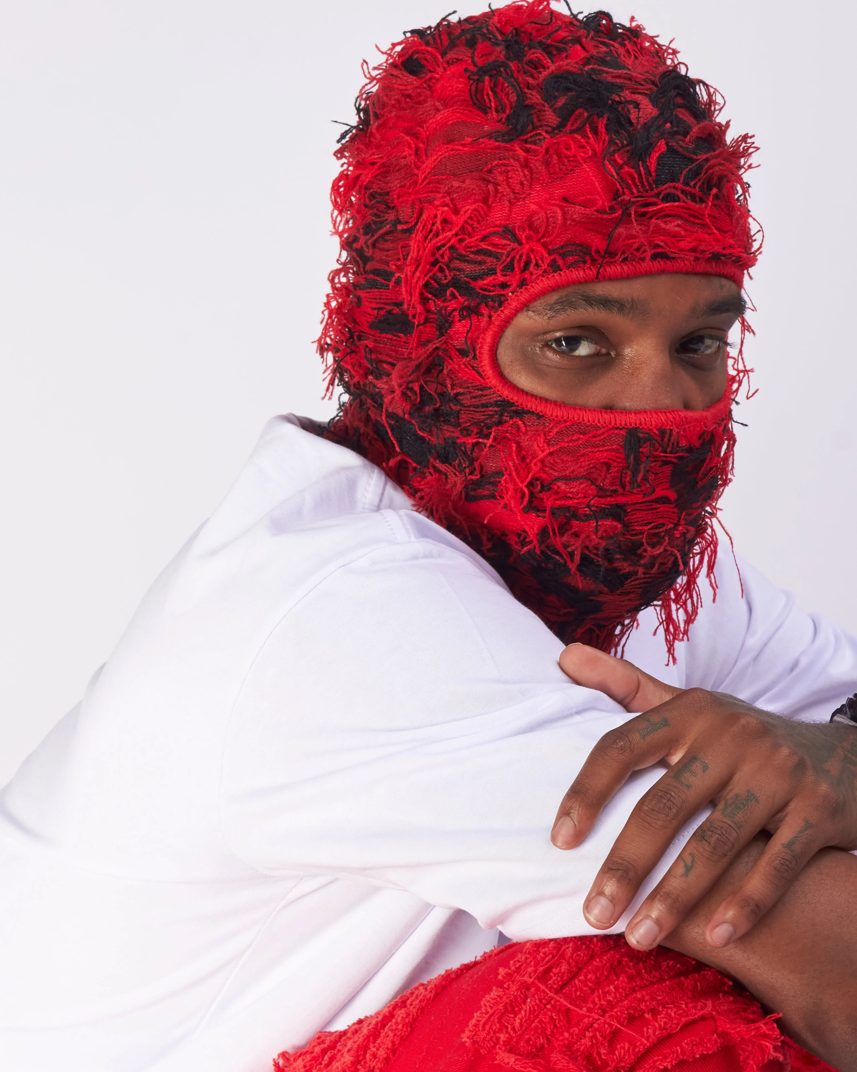 Politics Face Mask - Shiesty - Red and Black - 085 - Image 5