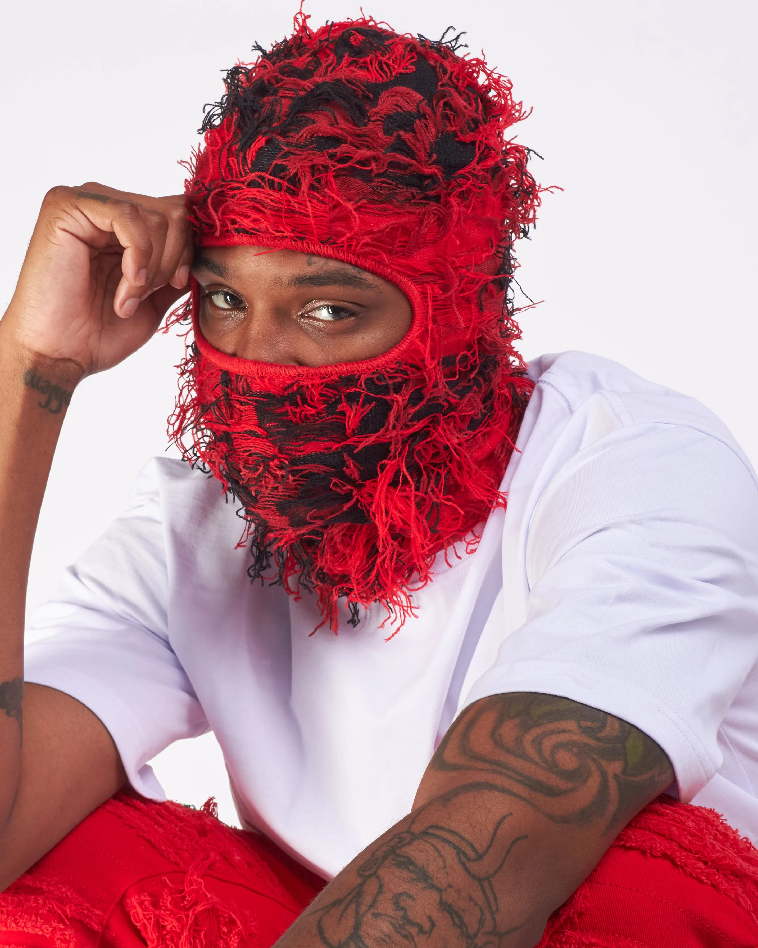 Politics Face Mask - Shiesty - Red and Black - 085 - Image 6