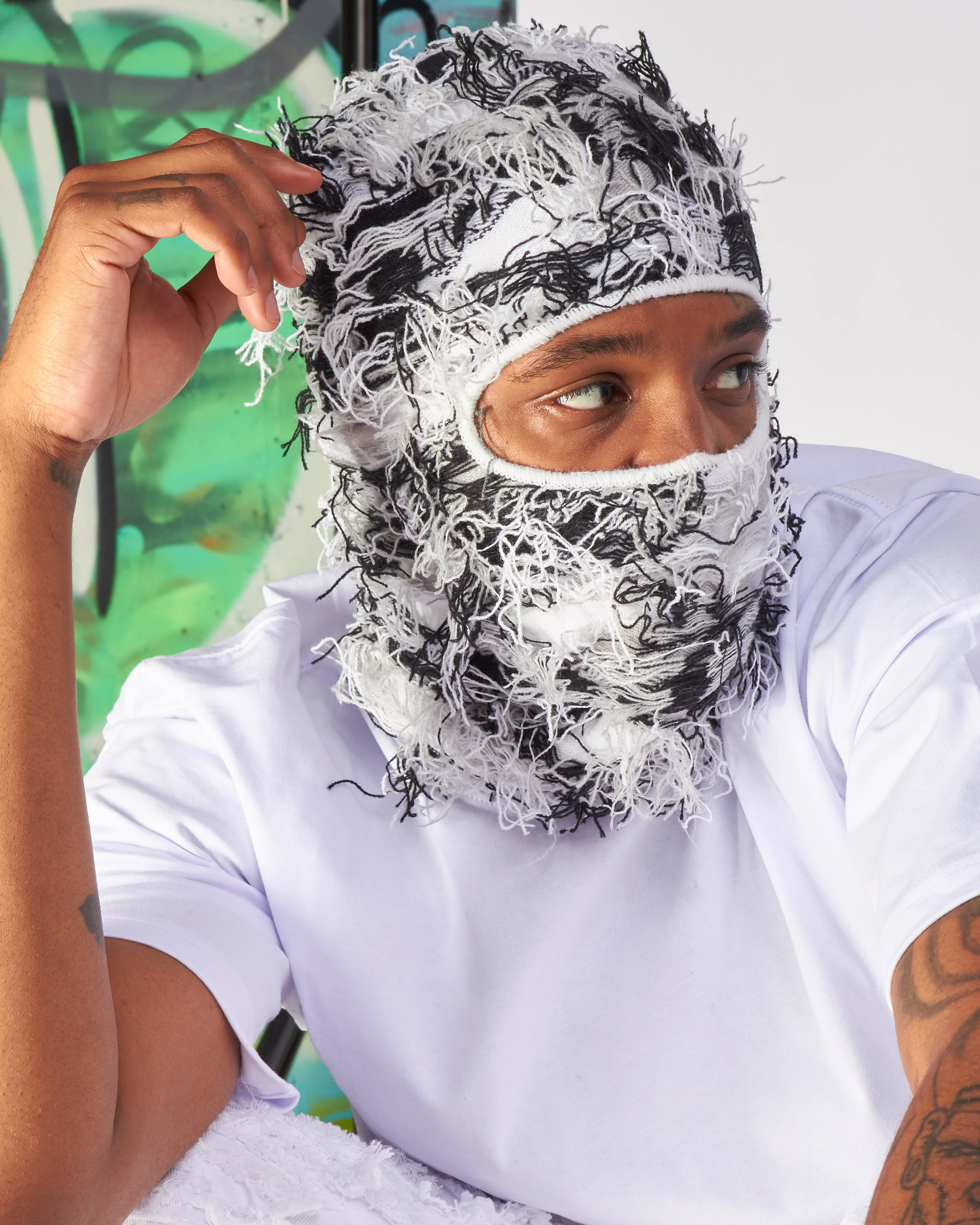 Politics Face Mask - Shiesty - White, Black And Grey - 083 - Image 4