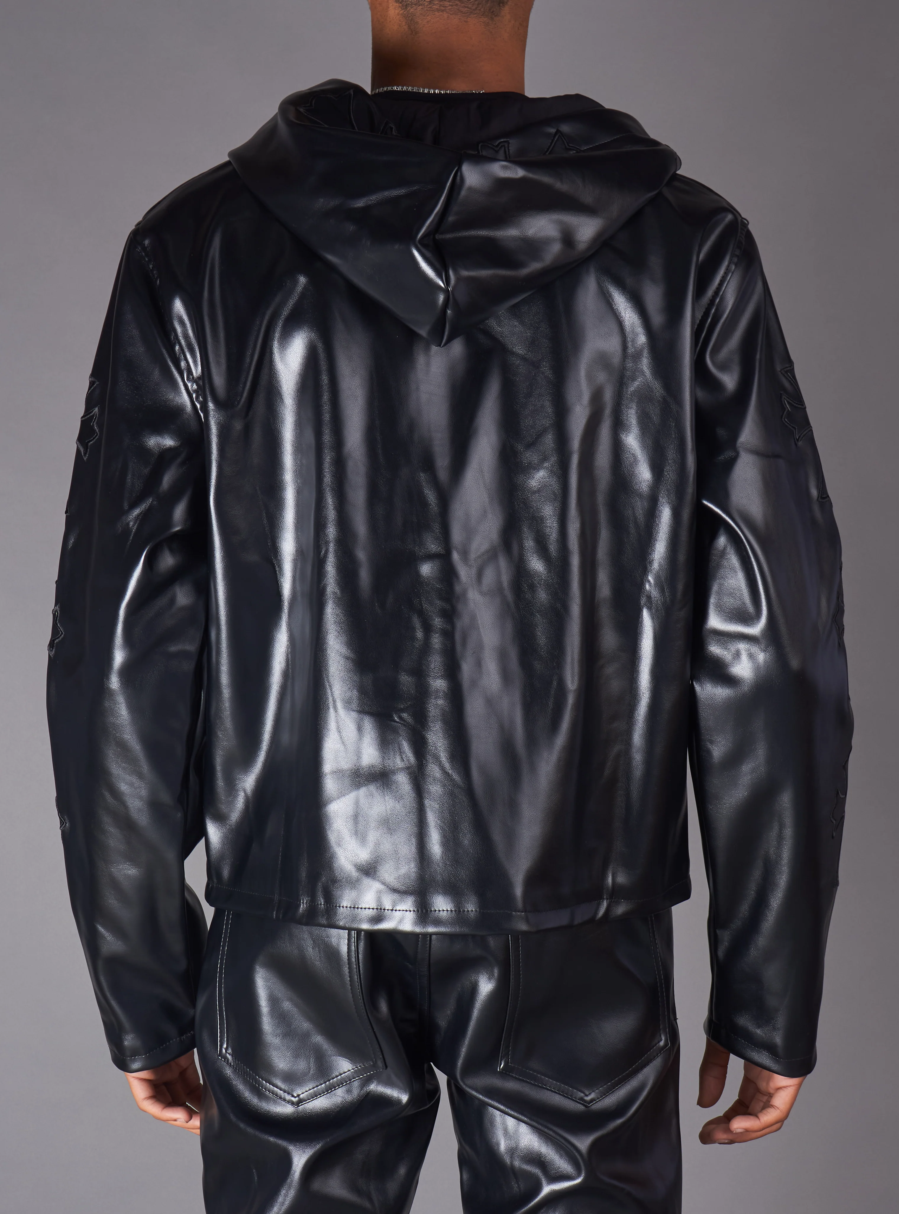 Politics Hoodie - Eris - Black Leather - Hol-44 - Image 4