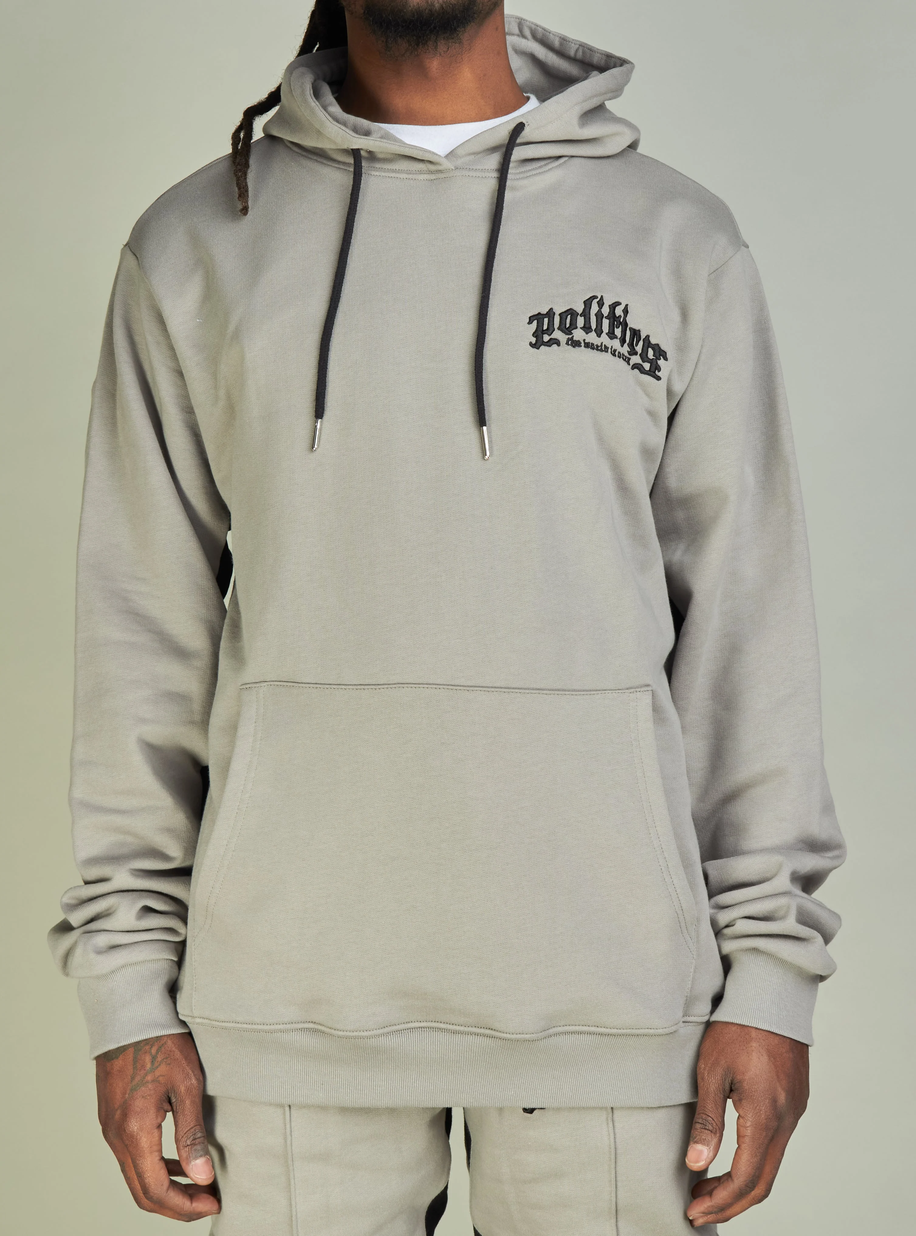 Politics Hoodie - Frazier - Grey and Black - 322
