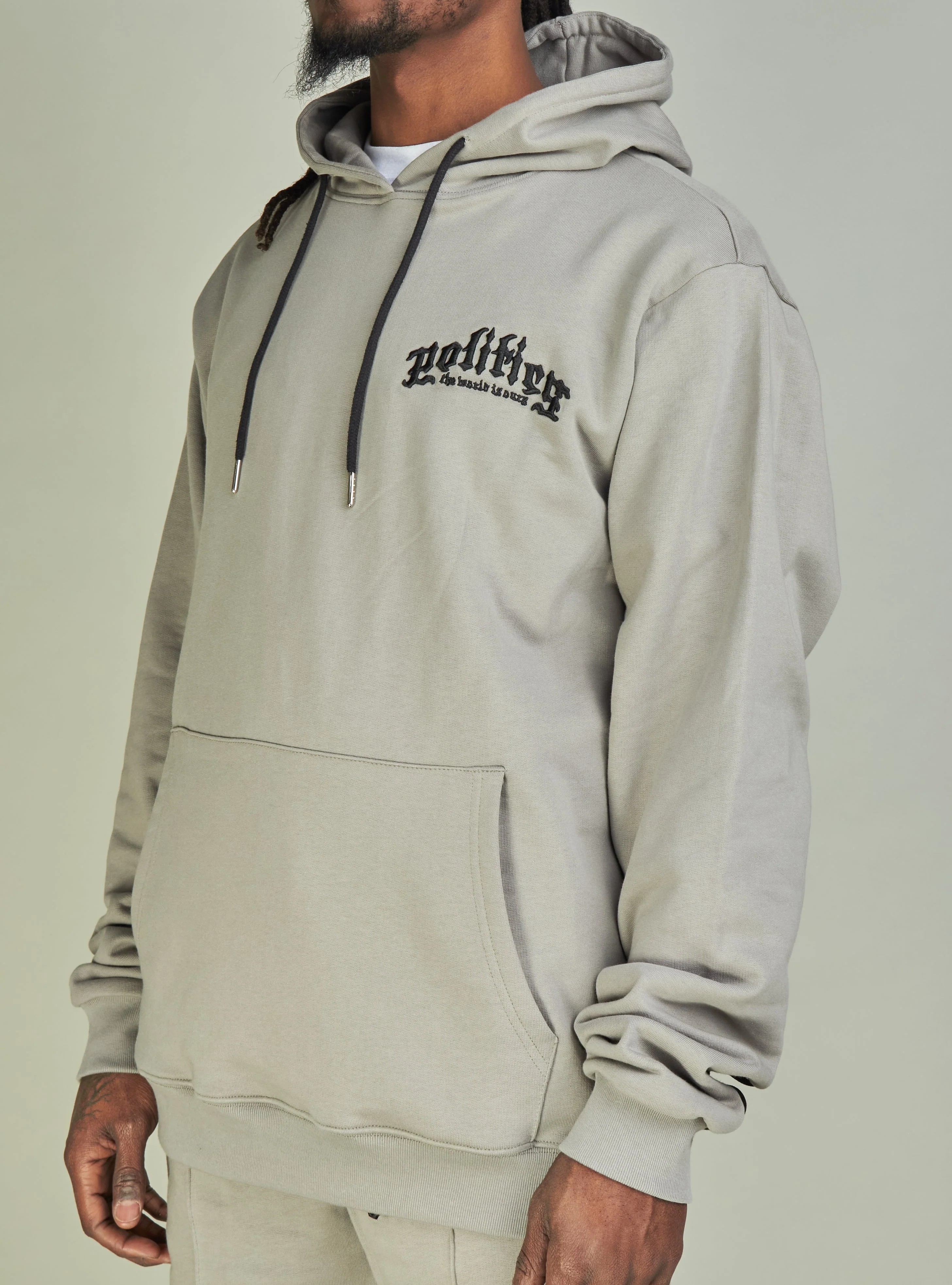 Politics Hoodie - Frazier - Grey and Black - 322 - Image 2