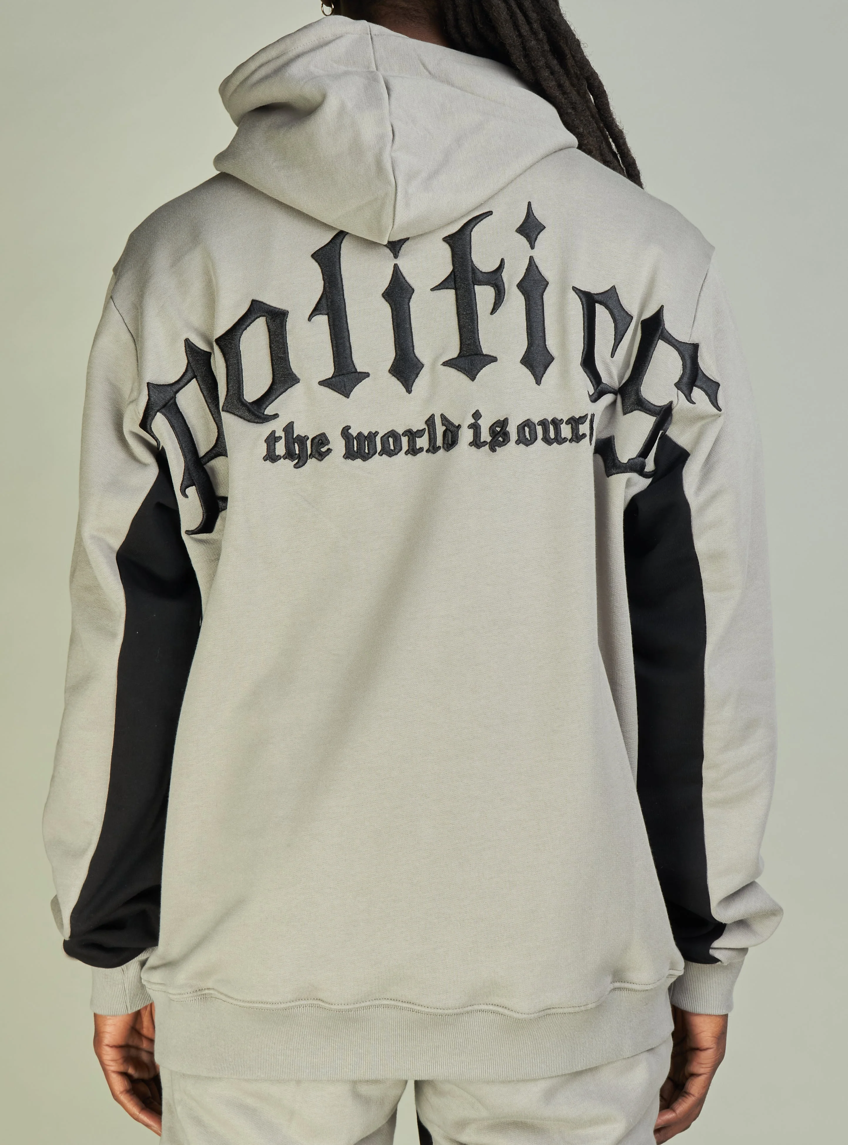 Politics Hoodie - Frazier - Grey and Black - 322 - Image 3