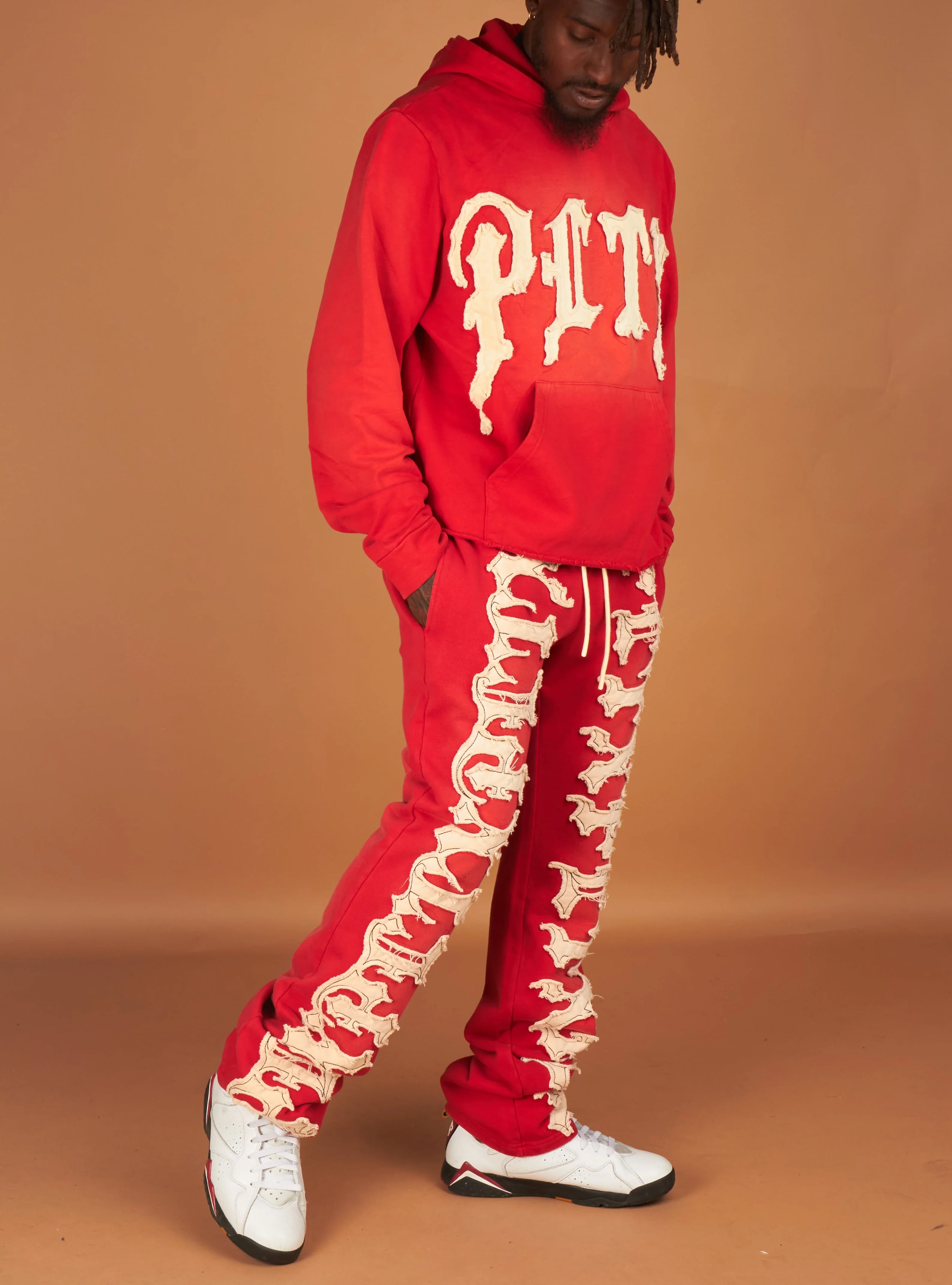 Politics Hoodie - Hale - Red and Cream - 301 - Image 3