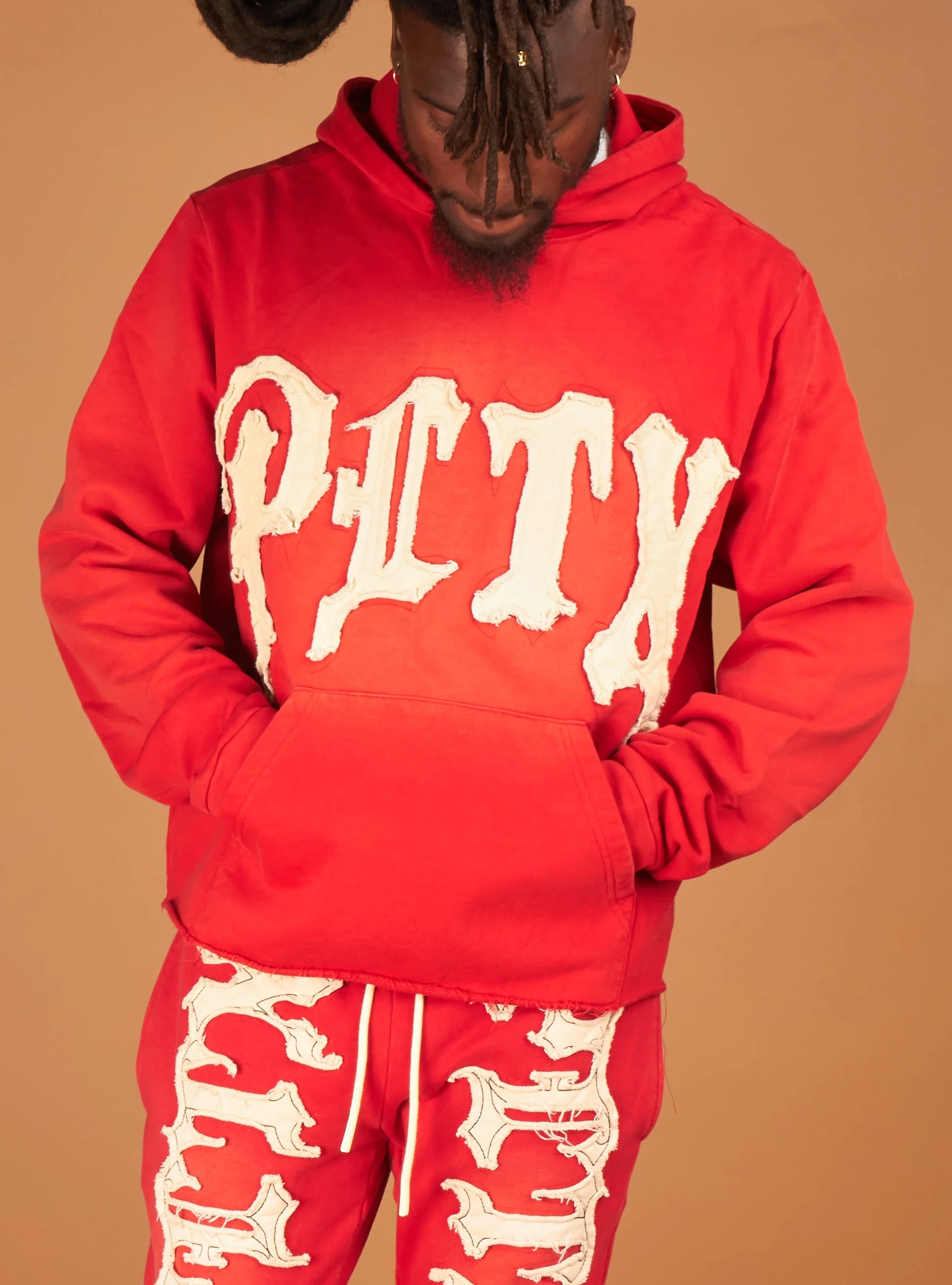 Politics Hoodie - Hale - Red and Cream - 301 - Image 4