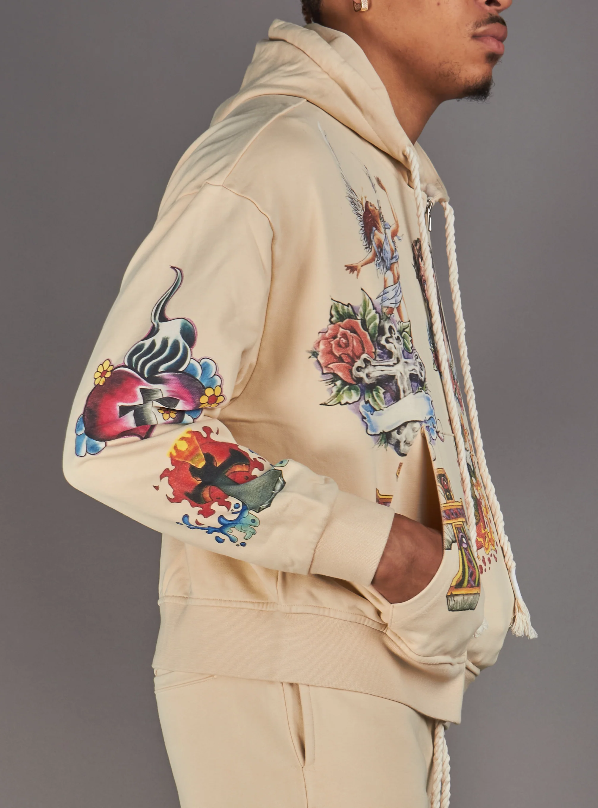 Politics Hoodie - Nivin - Beige - 340 - Image 3