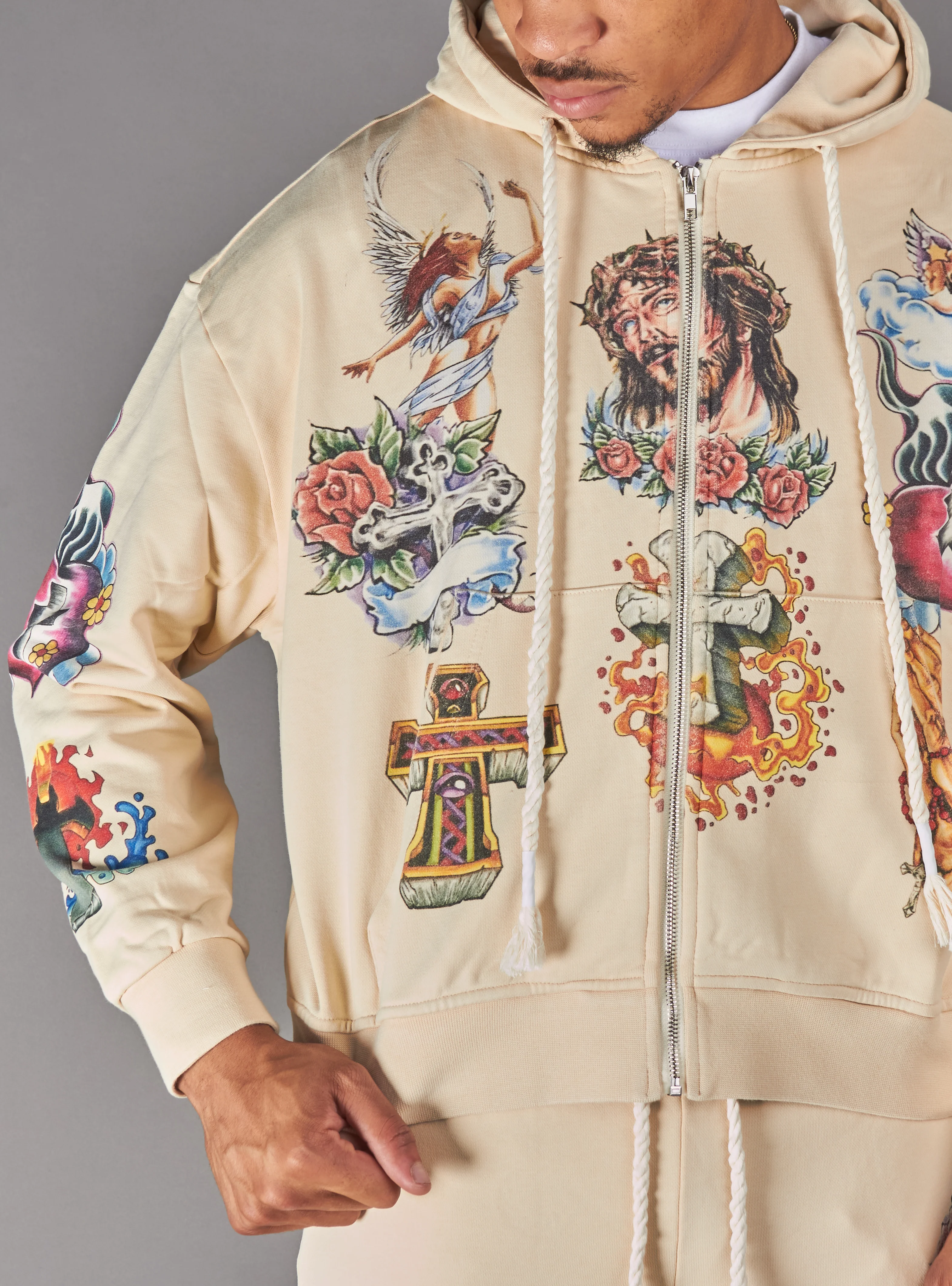 Politics Hoodie - Nivin - Beige - 340 - Image 4