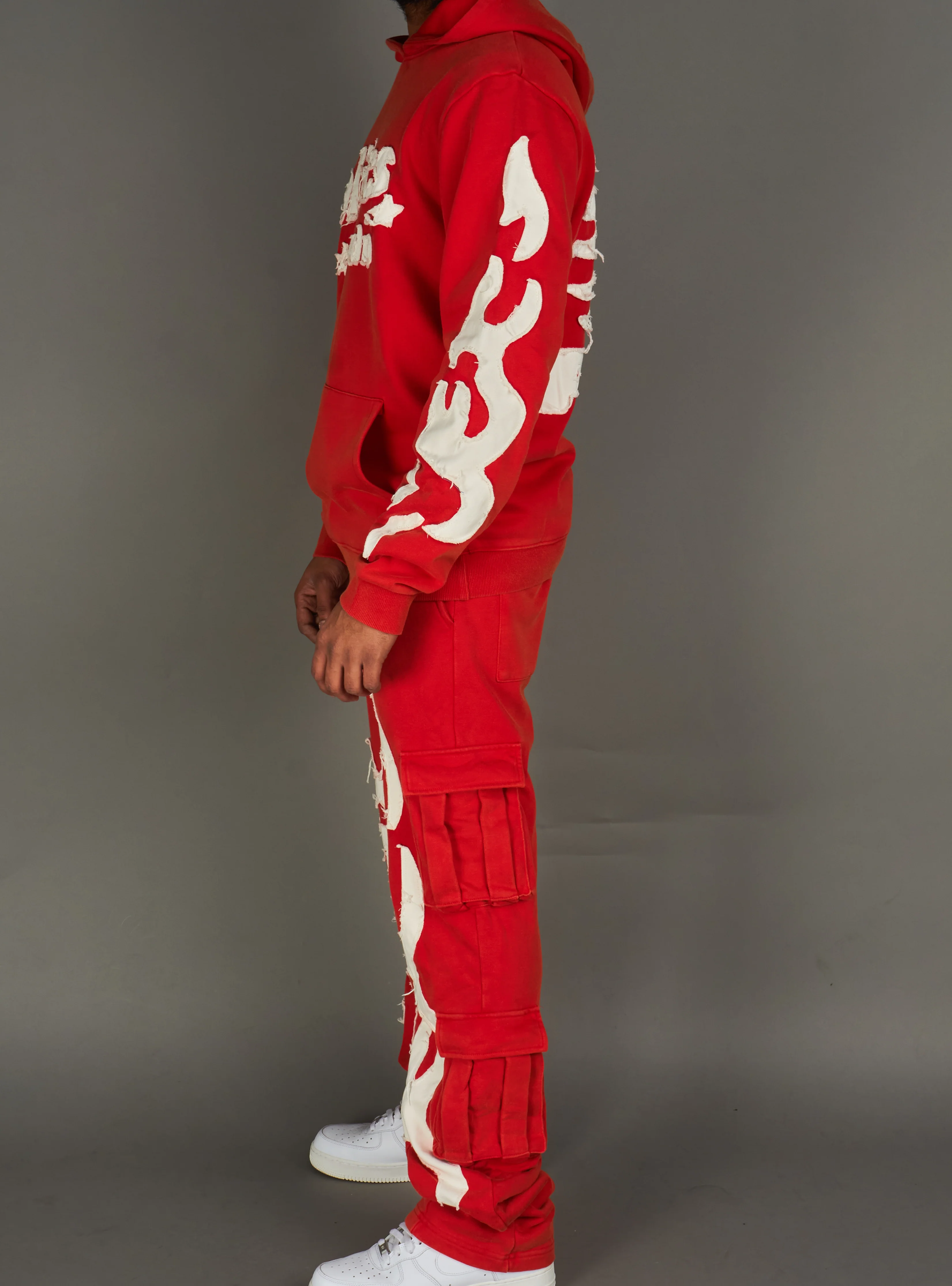 Politics Hoodie - Oz - Red WASH - 605 - Image 4