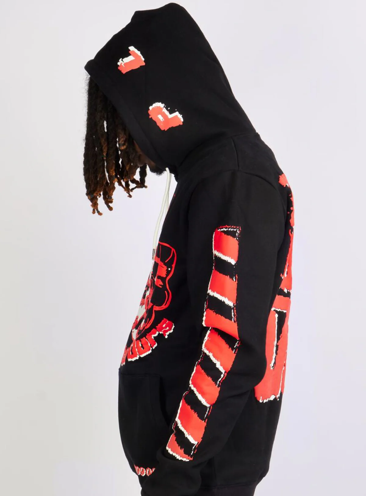 Politics Hoodie - Robertson - Black And Red - 302 - Image 3
