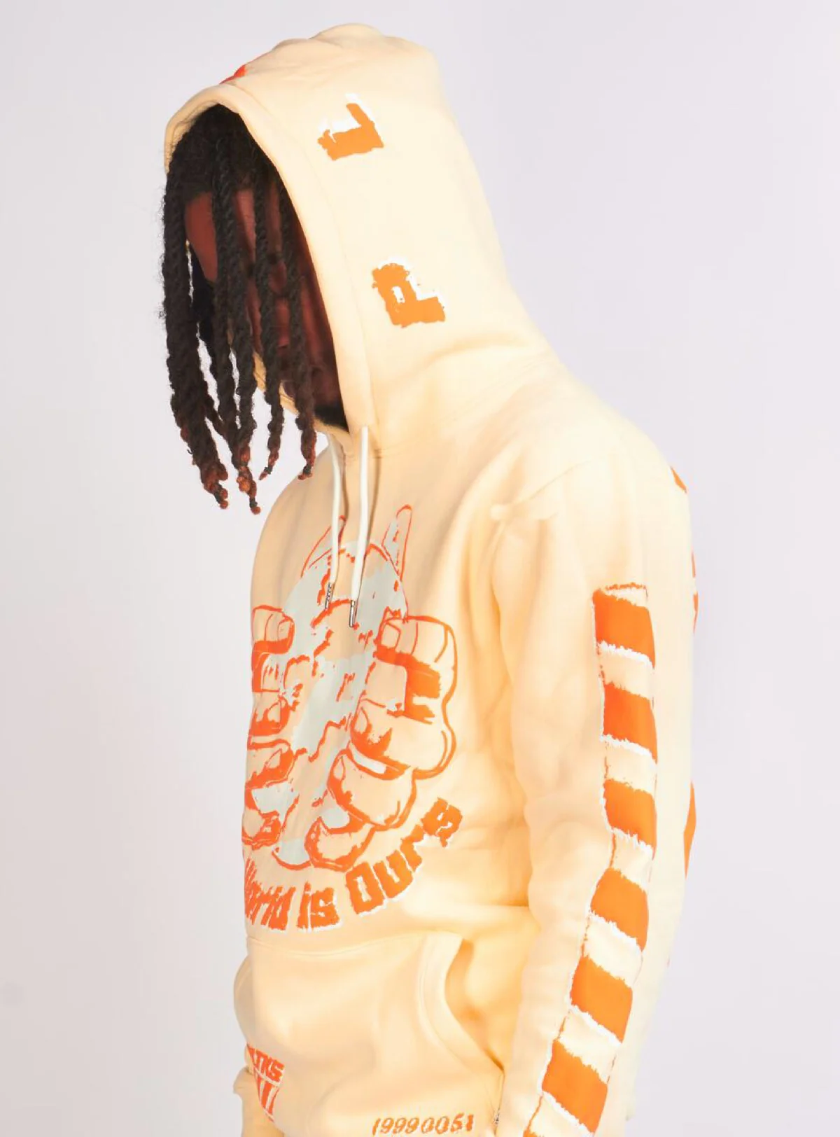 Politics Hoodie - Robertson - Cream And Orange - 303 - Image 4