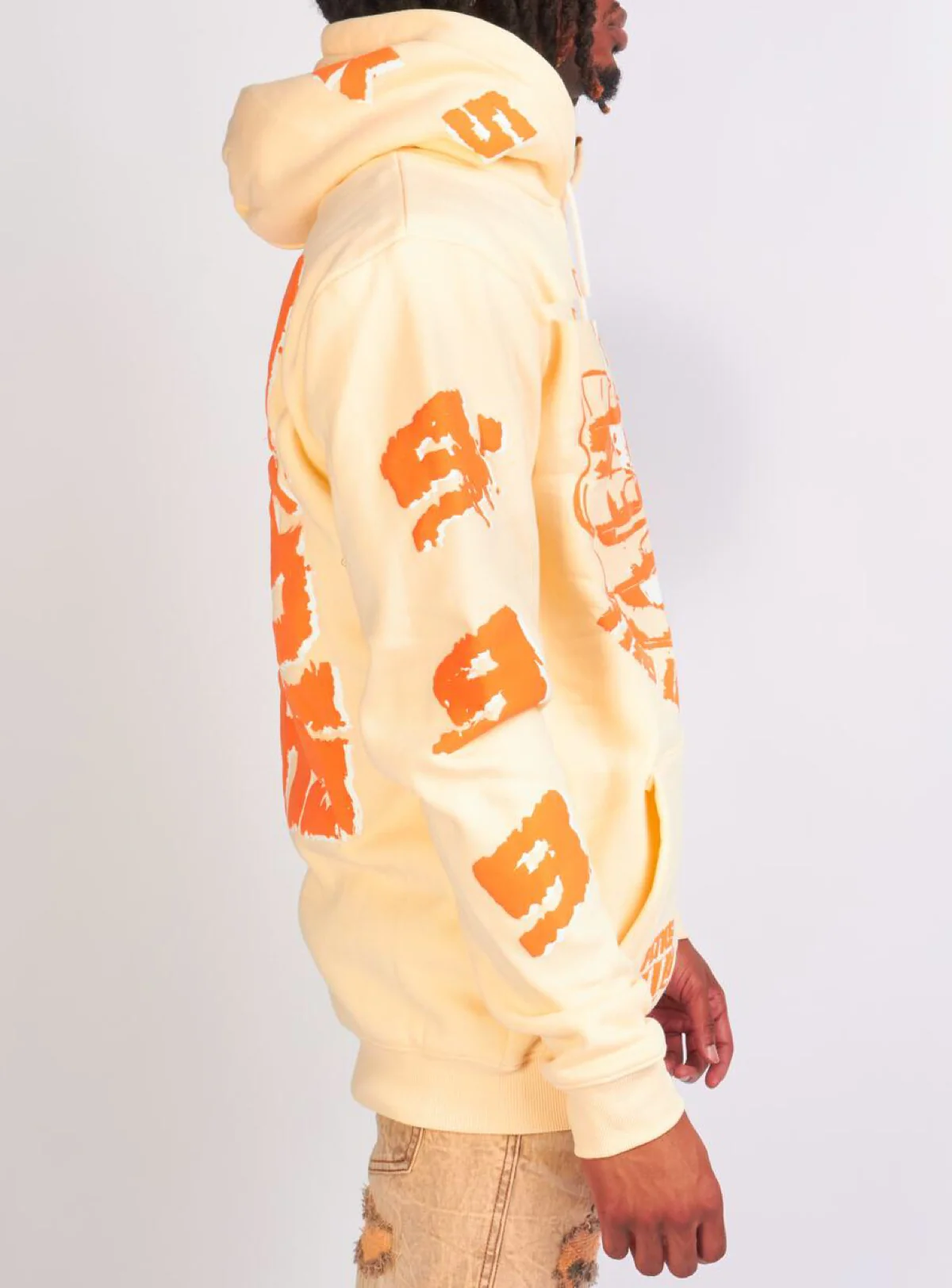 Politics Hoodie - Robertson - Cream And Orange - 303 - Image 5