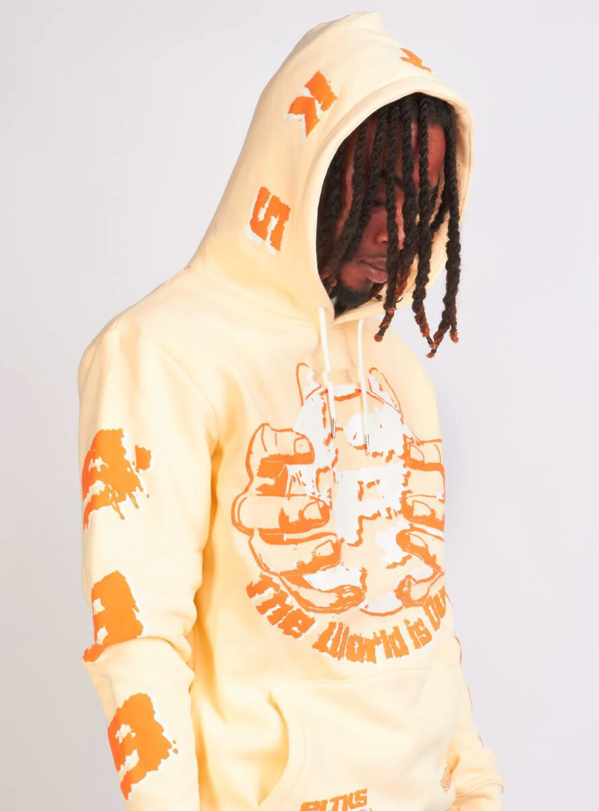 Politics Hoodie - Robertson - Cream And Orange - 303 - Image 6