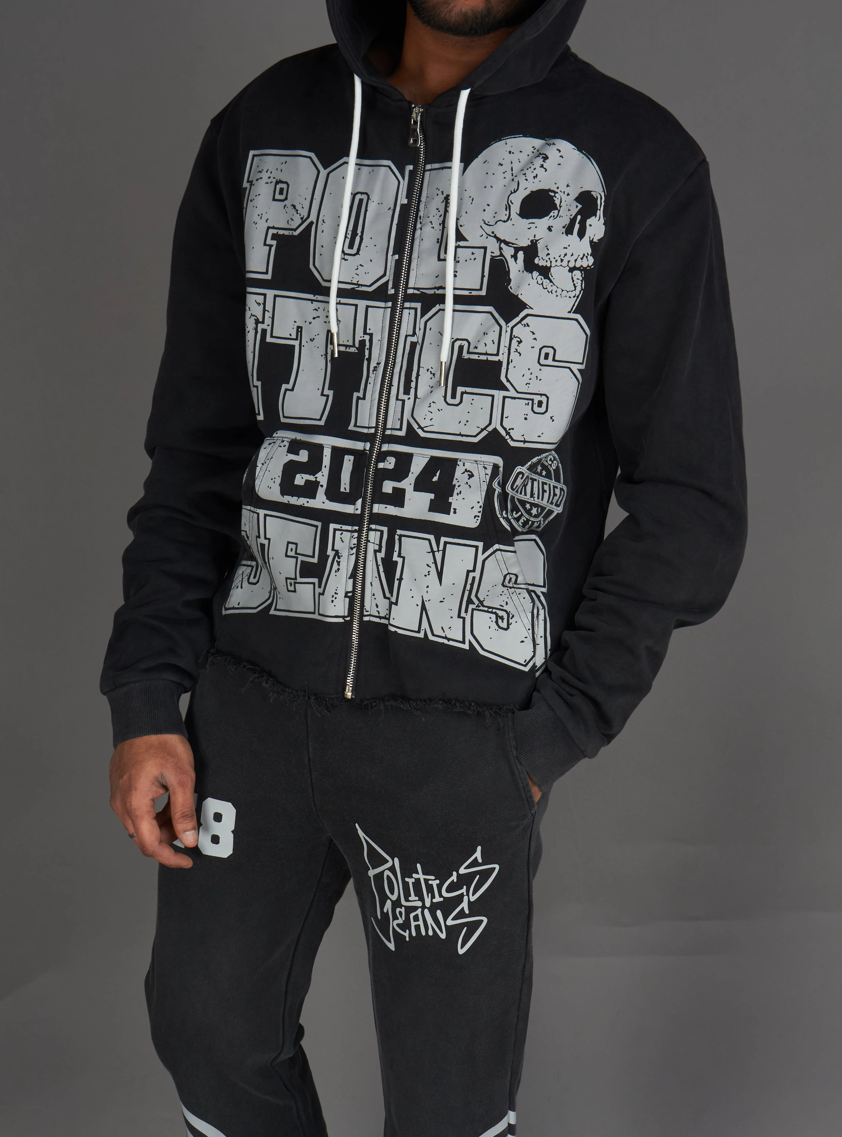 Politics Hoodie - Ruth - Grey Wash - 110 - Image 14