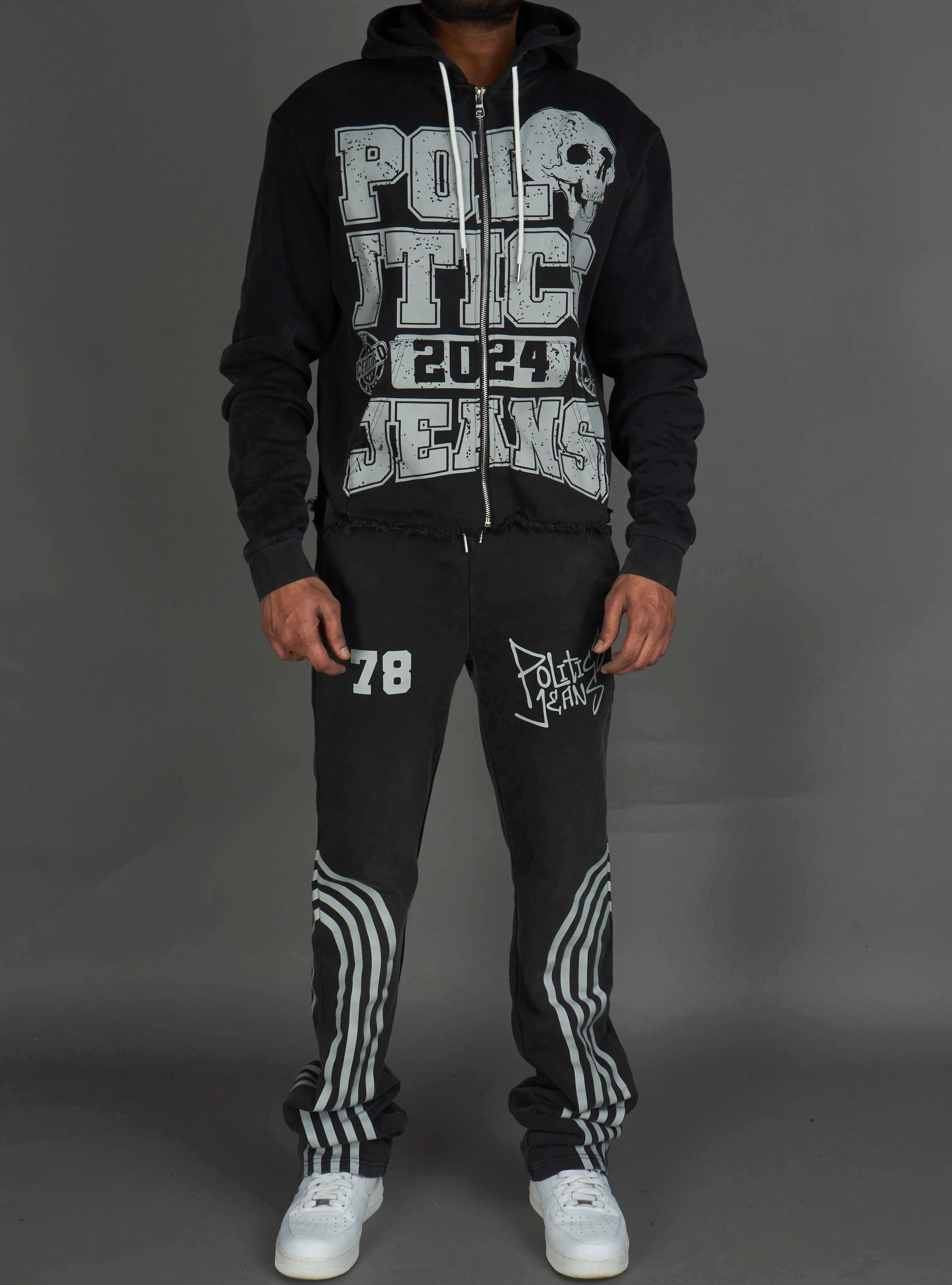 Politics Hoodie - Ruth - Grey Wash - 110 - Image 15