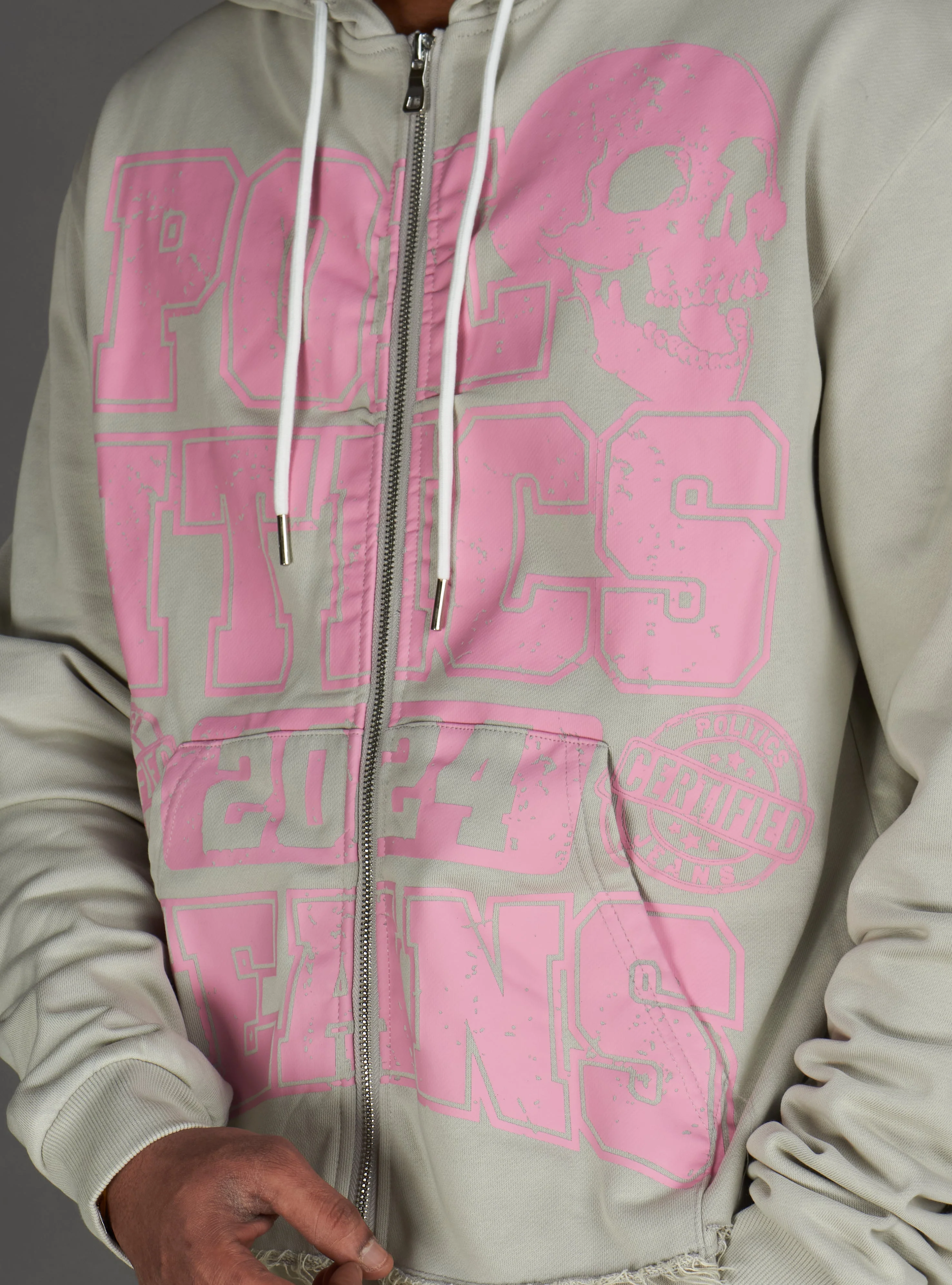 Politics Hoodie - Ruth - Grey Wash - 021 - Image 11