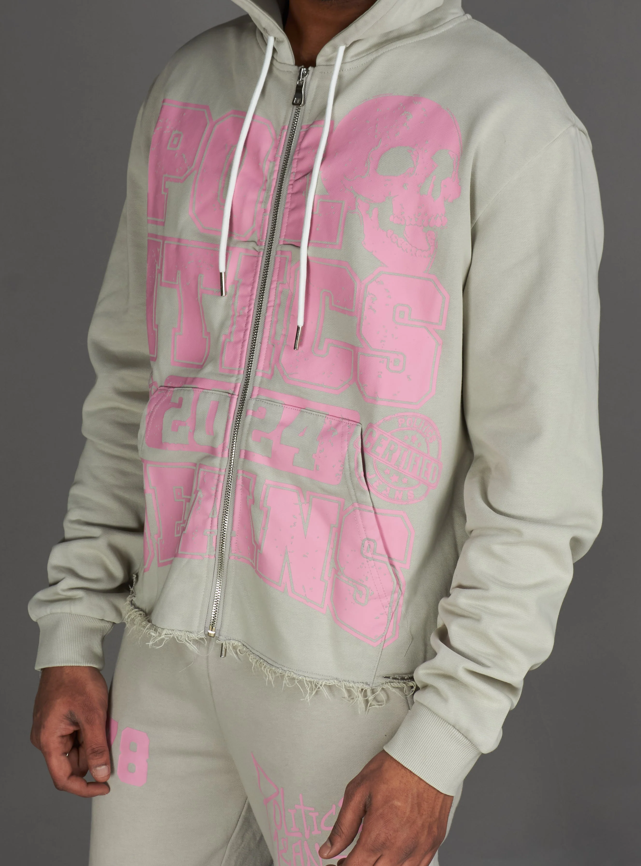 Politics Hoodie - Ruth - Grey Wash - 021 - Image 15