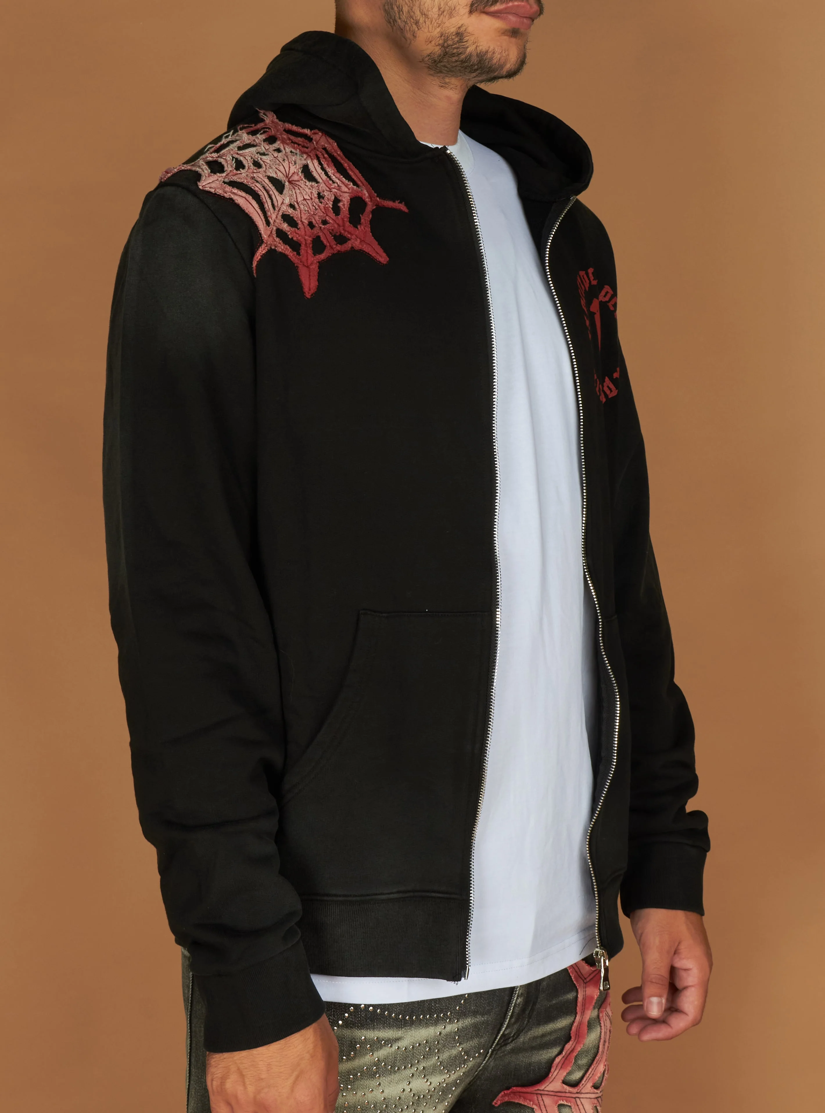 Politics Hoodie - Web - Black and Red  - 301 - Image 5
