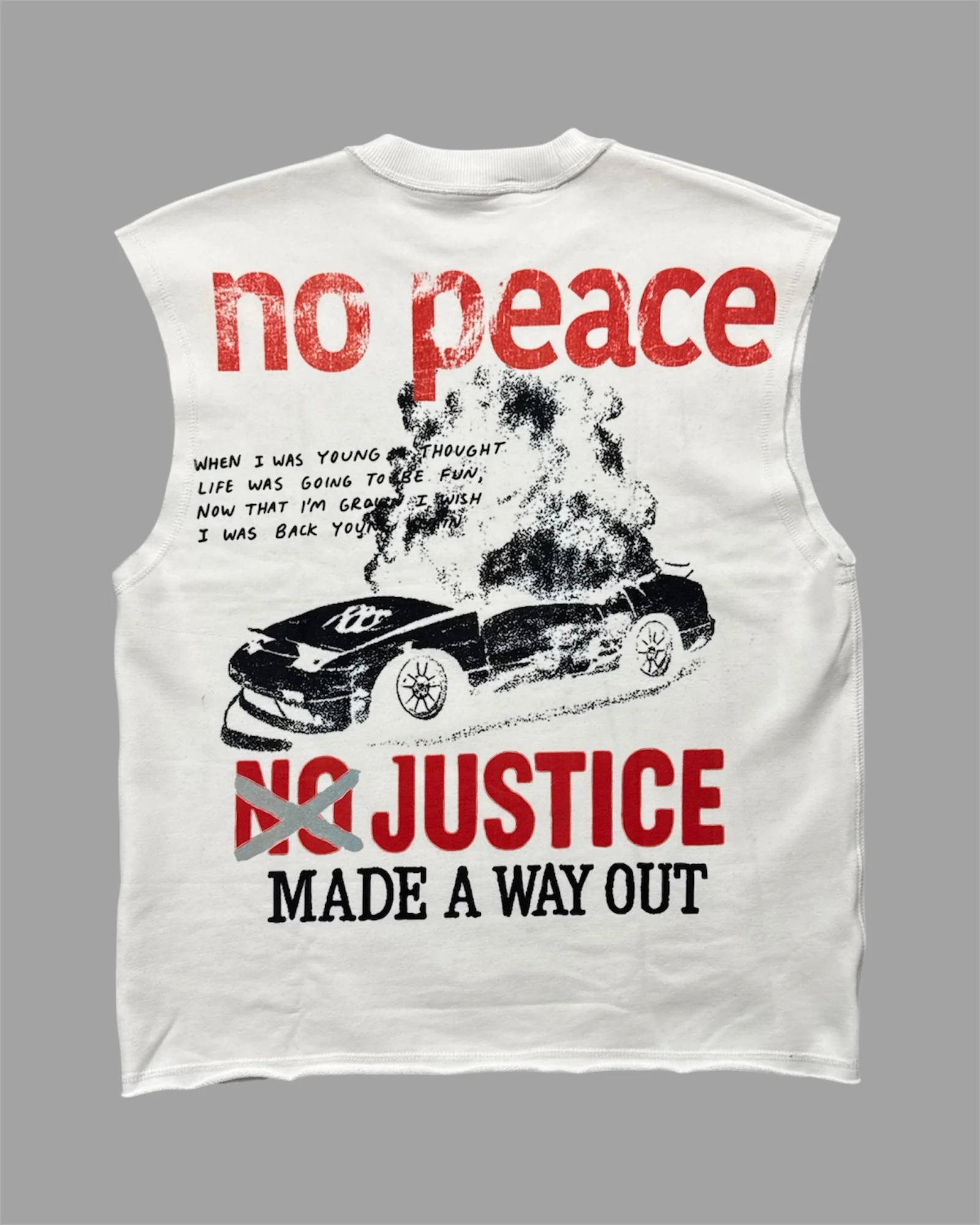 Politics Tank Top - White - Mono - 7 - Image 2