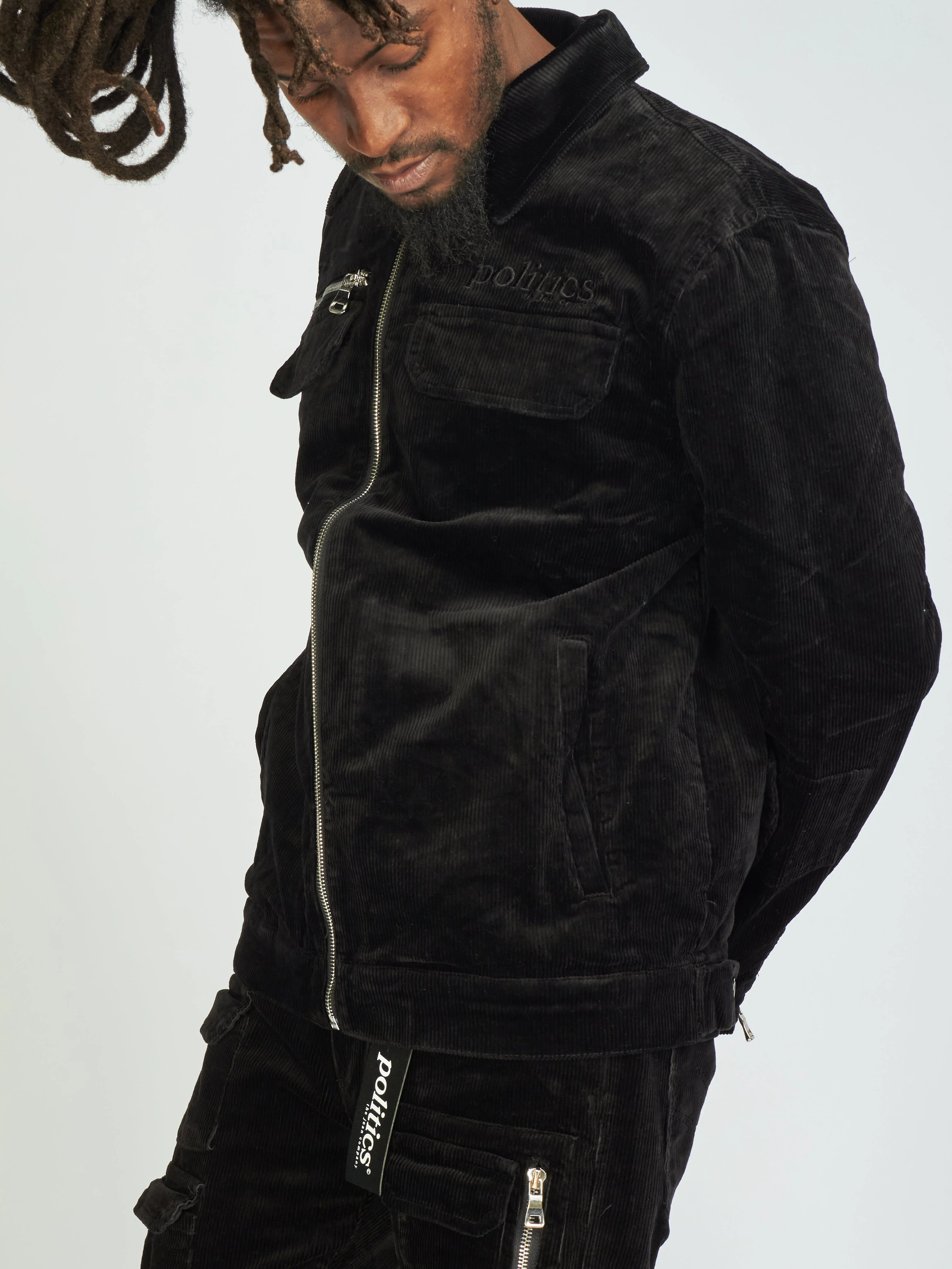 Politics Jacket - Murphy Corduroy - Black - 541 - Image 3