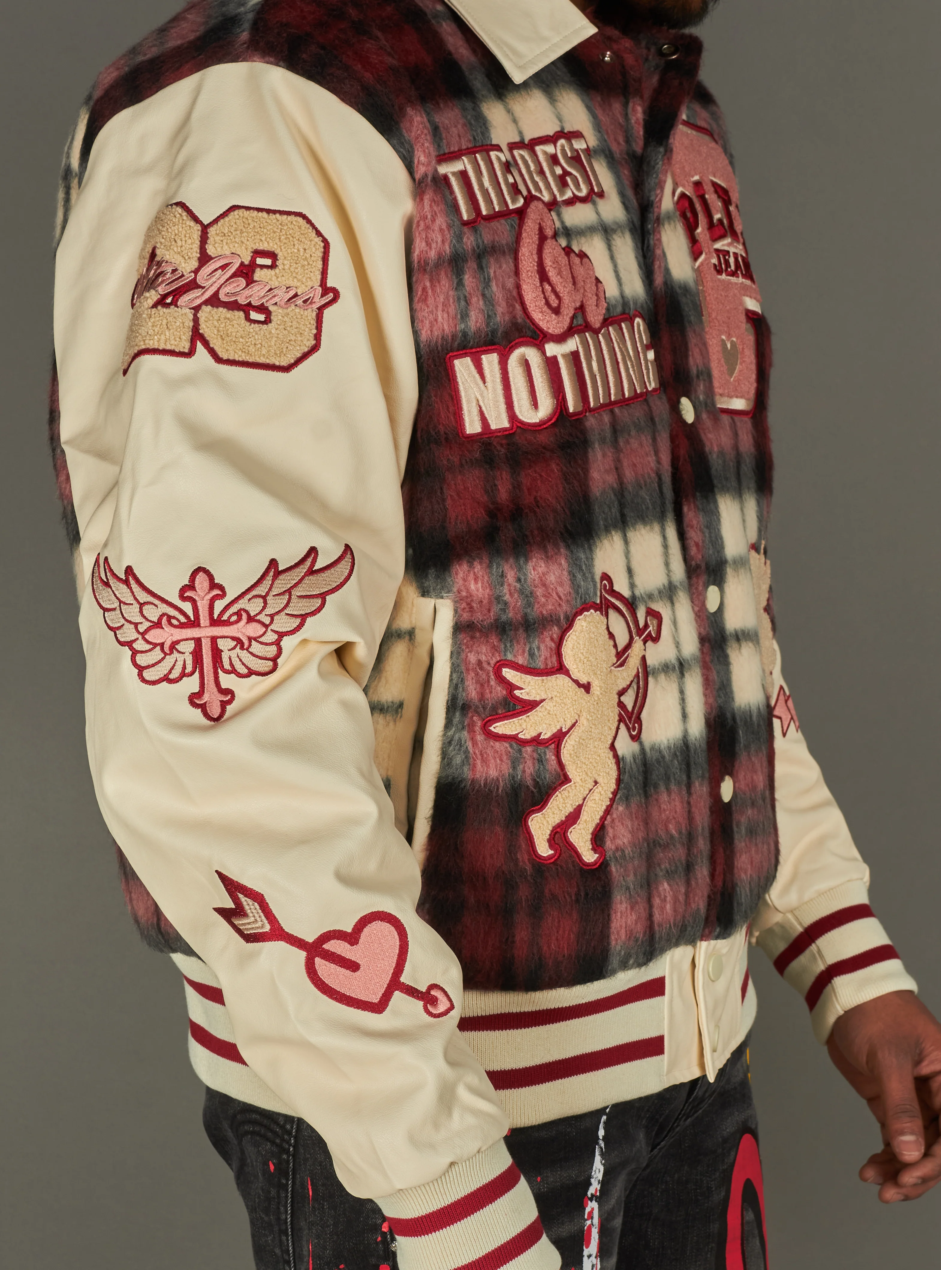 Politics Jacket - Varsity - Tartan - Red Black Check - 701 - Image 10