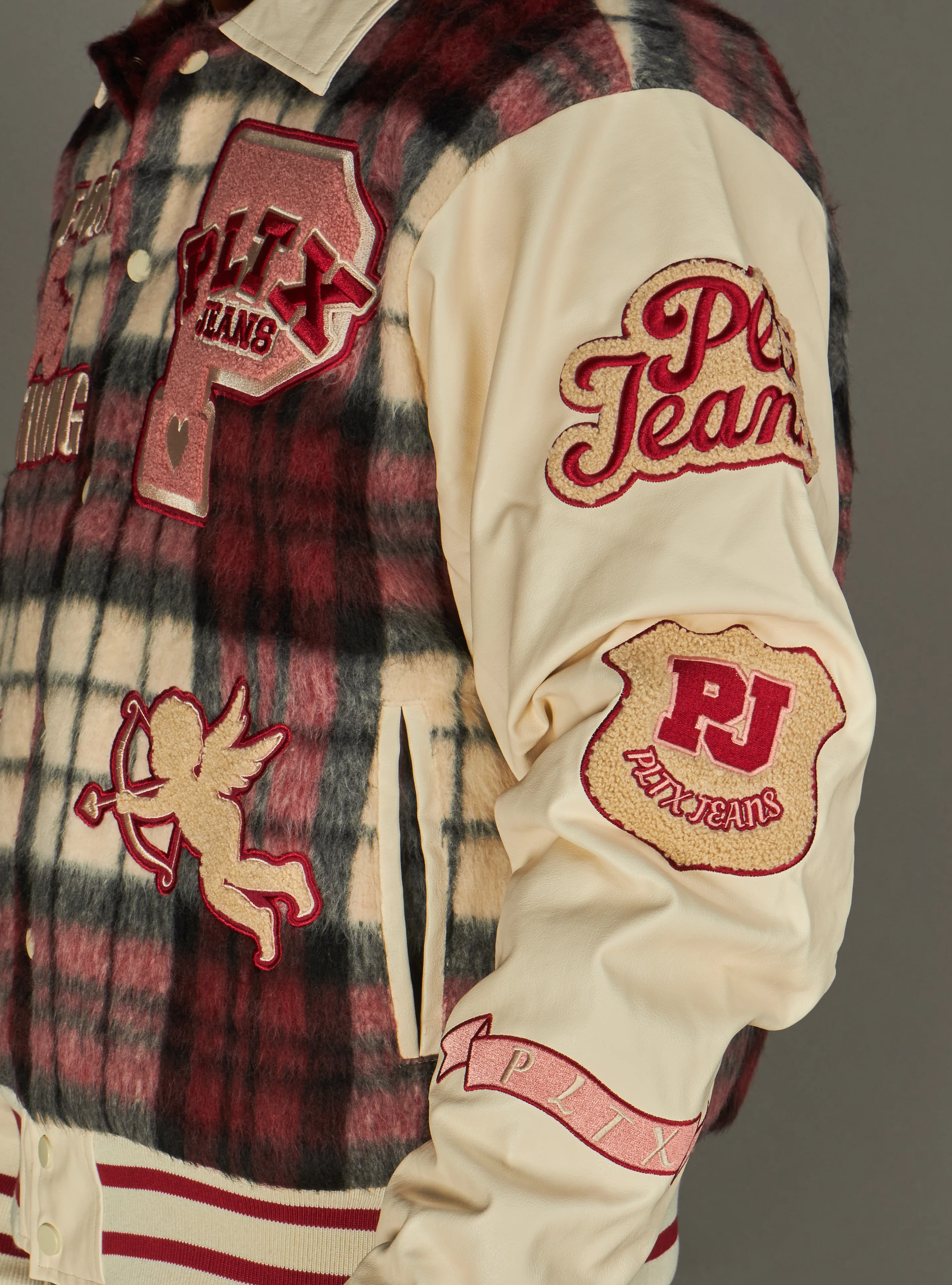 Politics Jacket - Varsity - Tartan - Red Black Check - 701 - Image 6