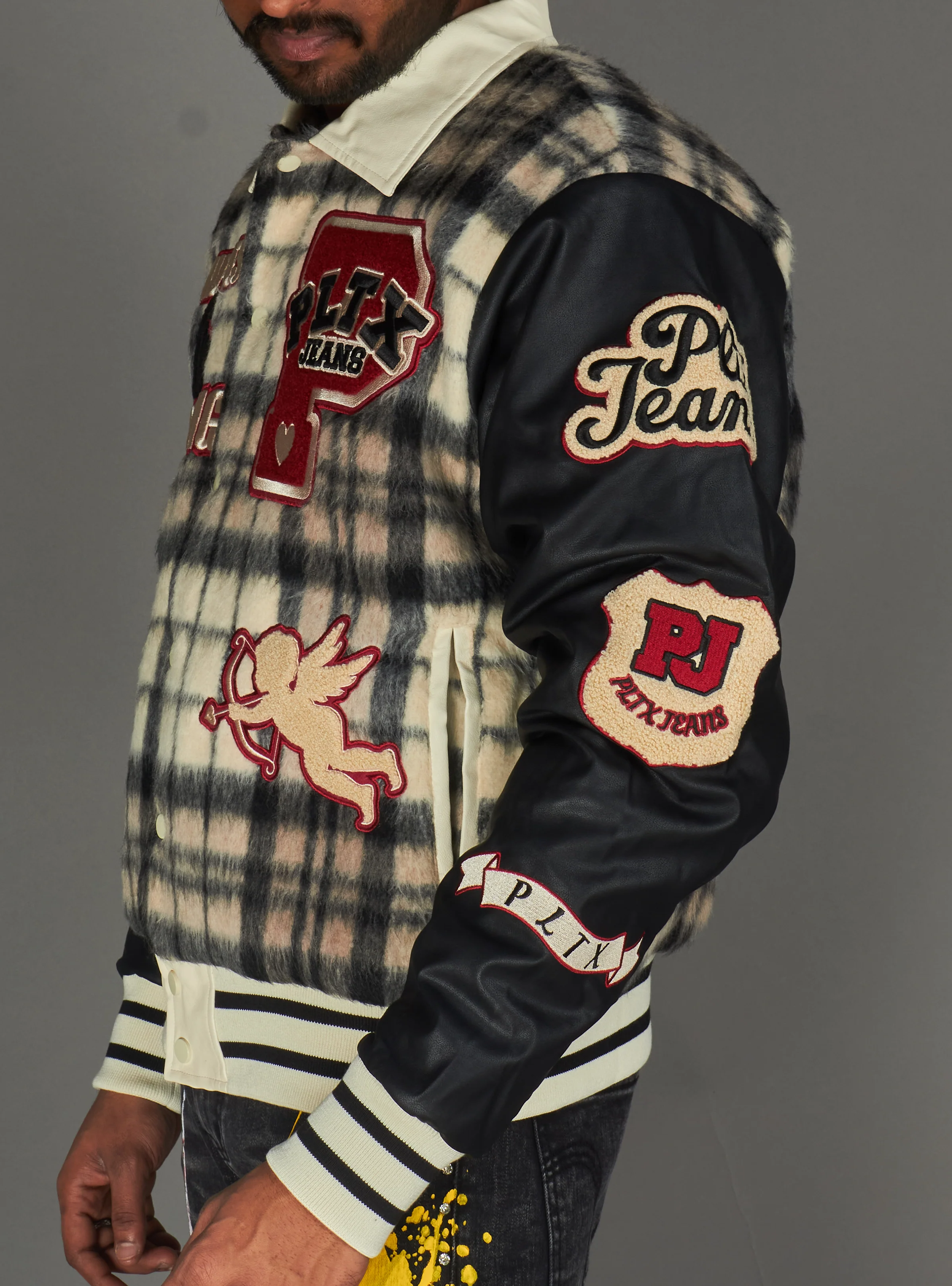 Politics Jacket - Varsity - Tartan - Black Red Check - 204 - Image 4