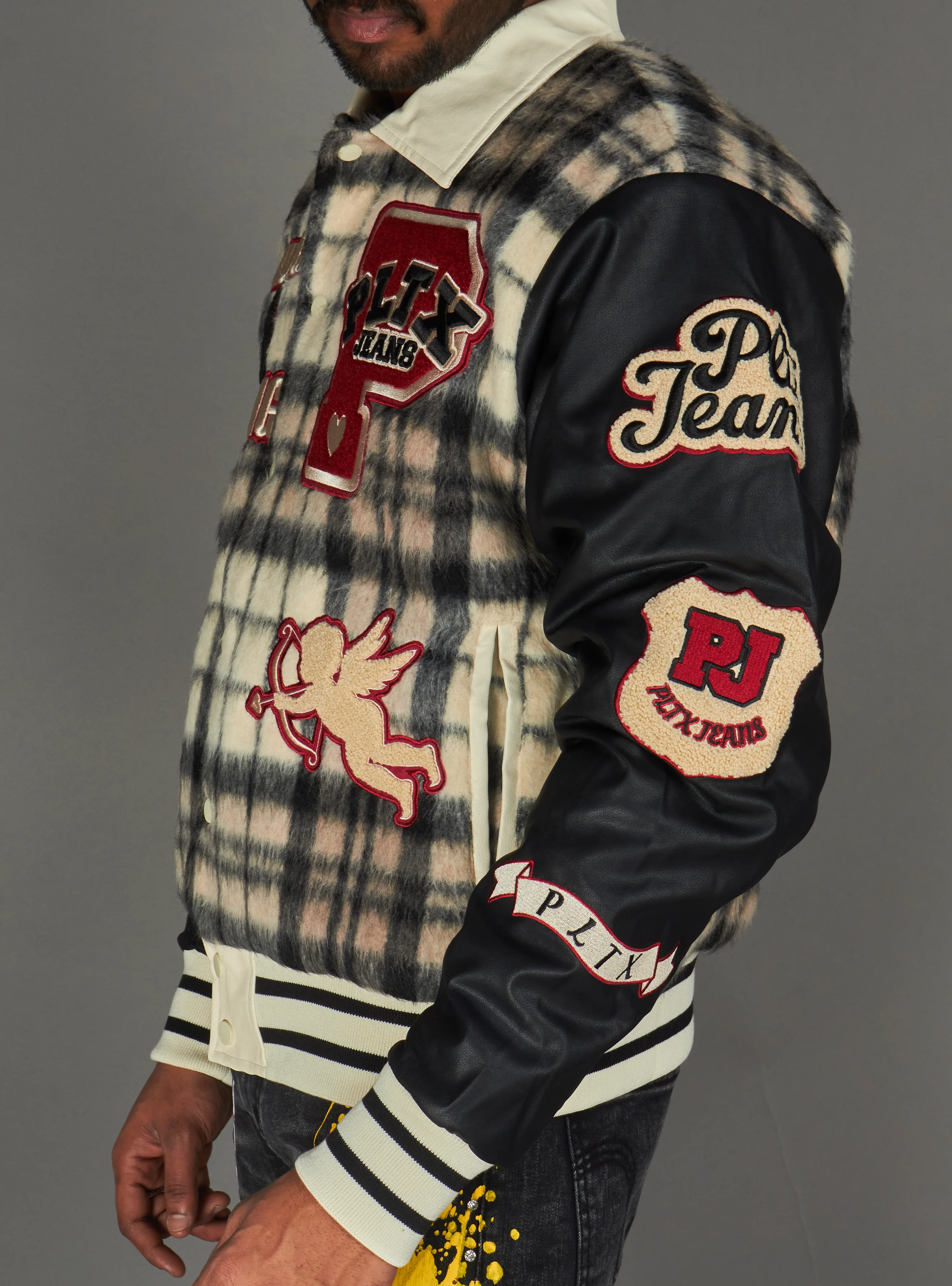 Politics Jacket - Varsity - Tartan - Black Red Check - 204 - Image 5