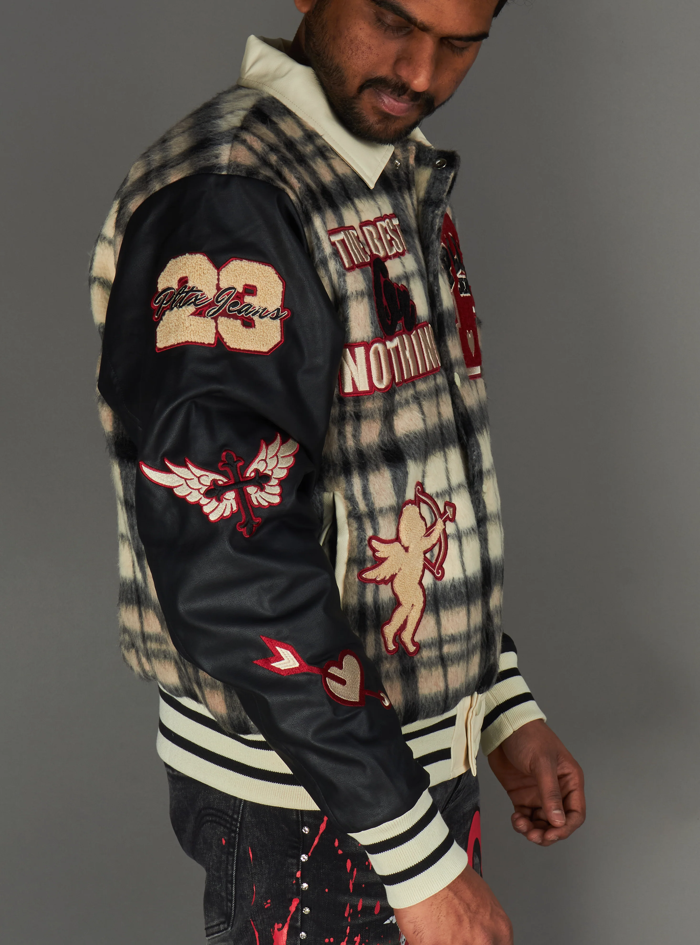 Politics Jacket - Varsity - Tartan - Black Red Check - 204 - Image 8