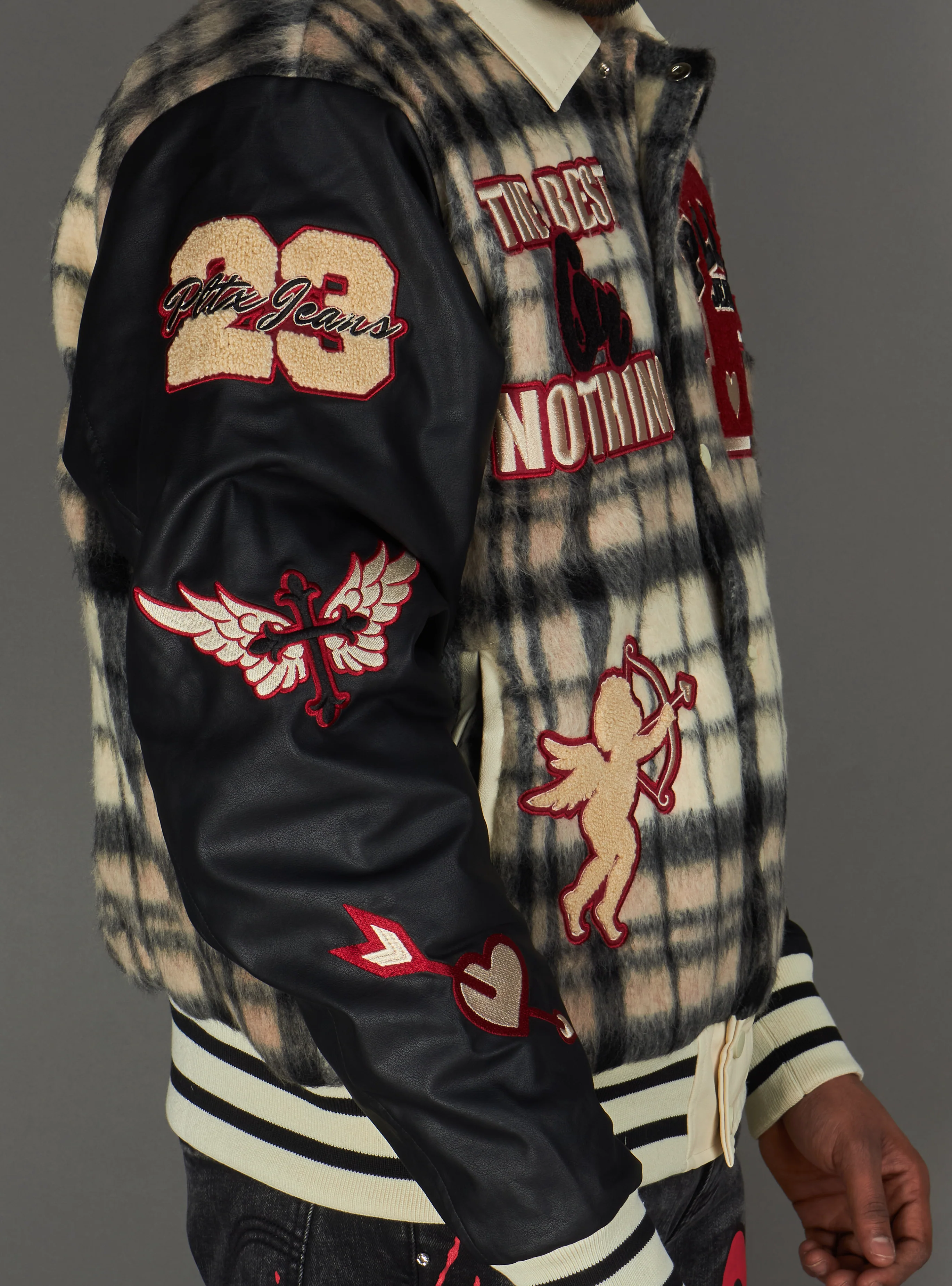 Politics Jacket - Varsity - Tartan - Black Red Check - 204 - Image 9