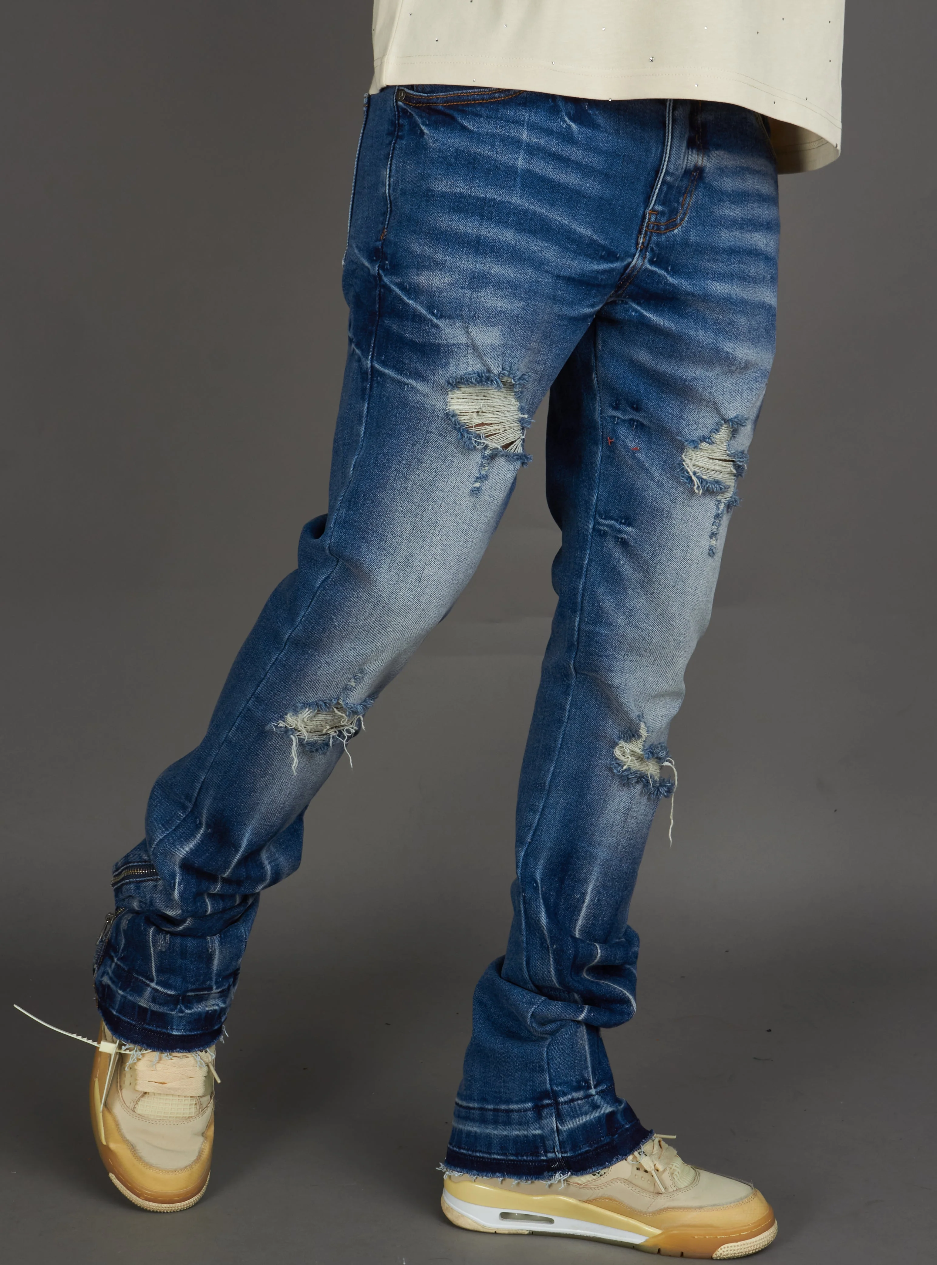 Politics Jeans - Agassi Stacked Fit - Blue Wash - 967 - Image 3