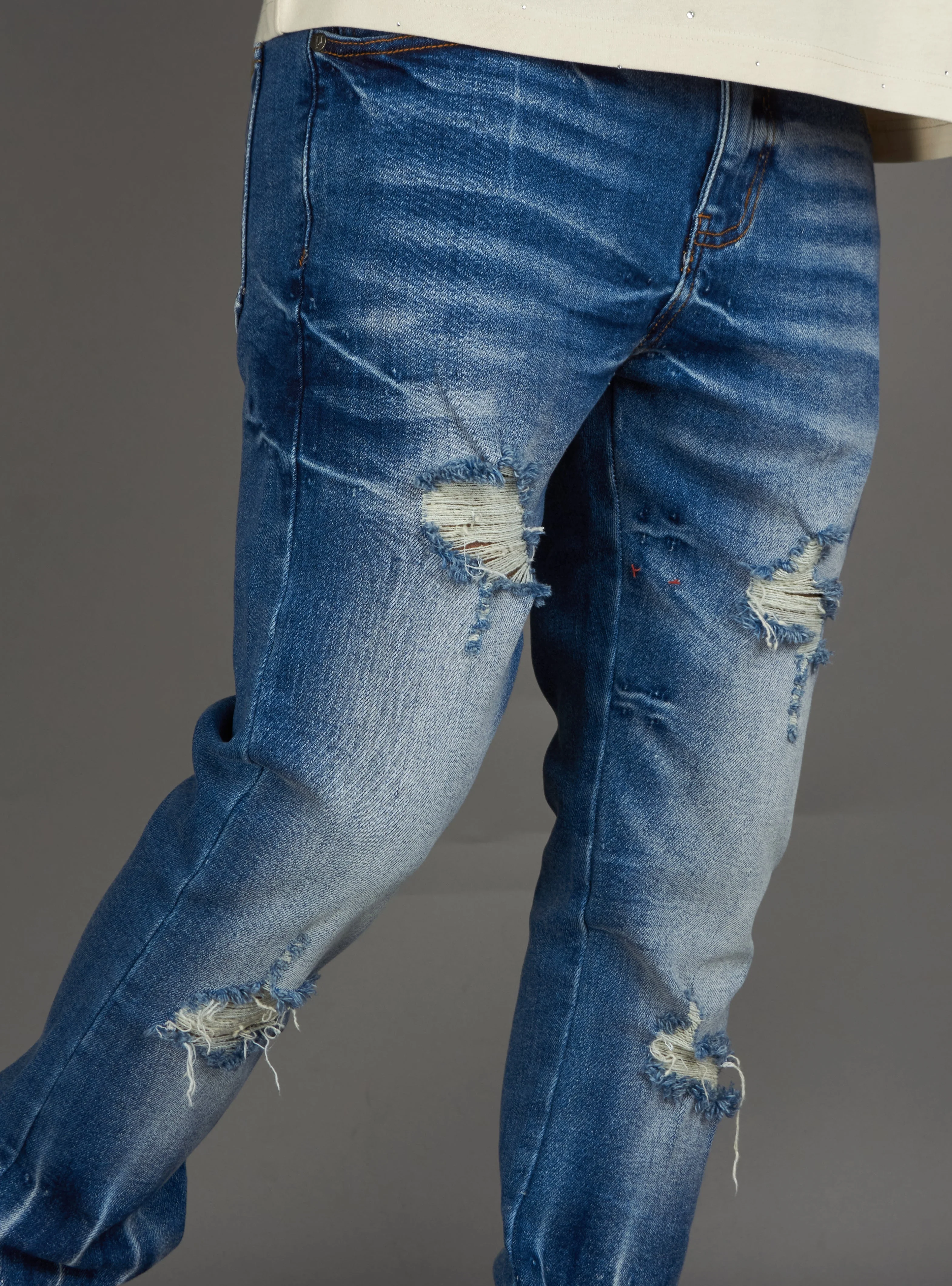 Politics Jeans - Agassi Stacked Fit - Blue Wash - 967 - Image 5