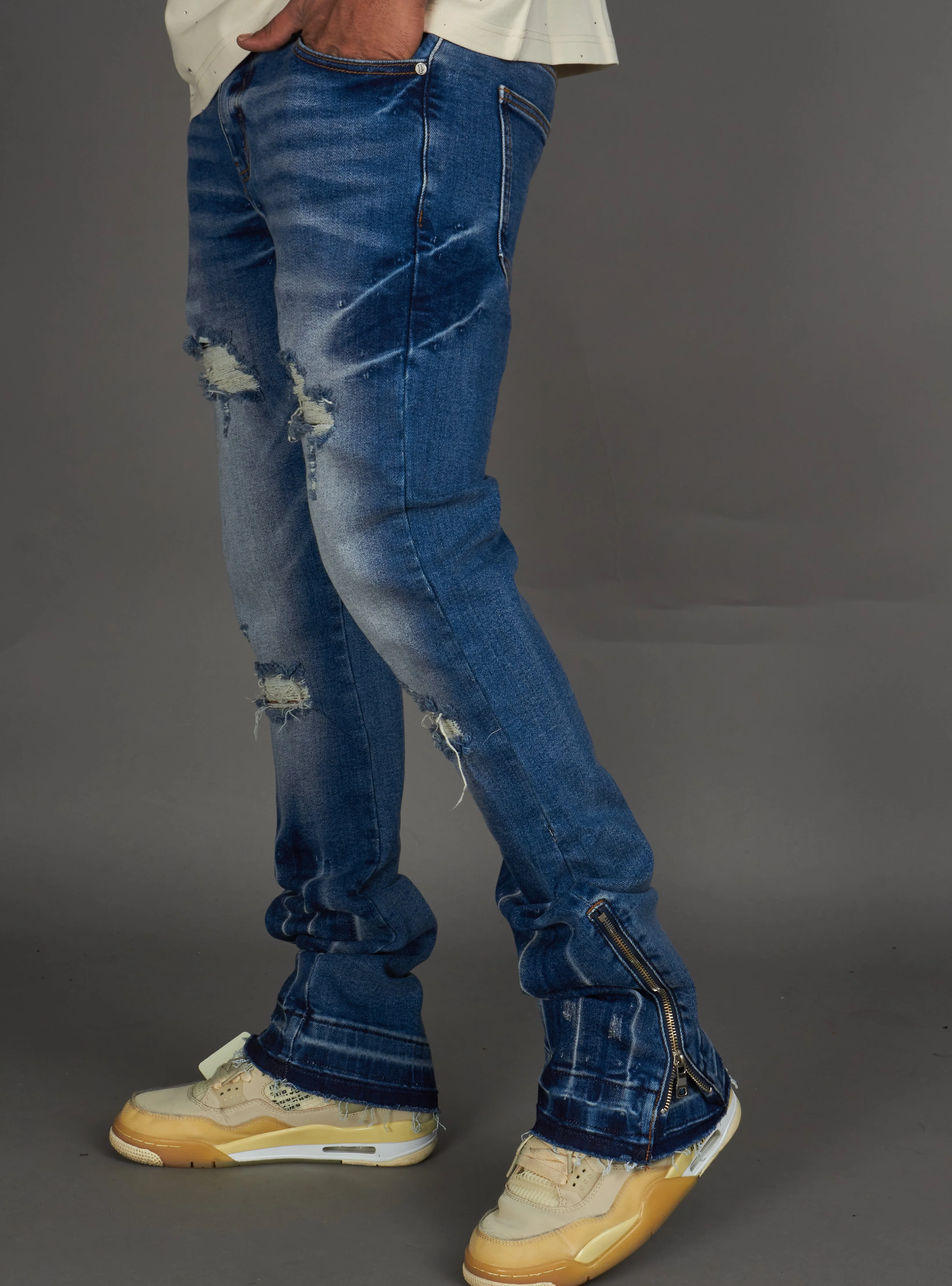 Politics Jeans - Agassi Stacked Fit - Blue Wash - 967 - Image 6