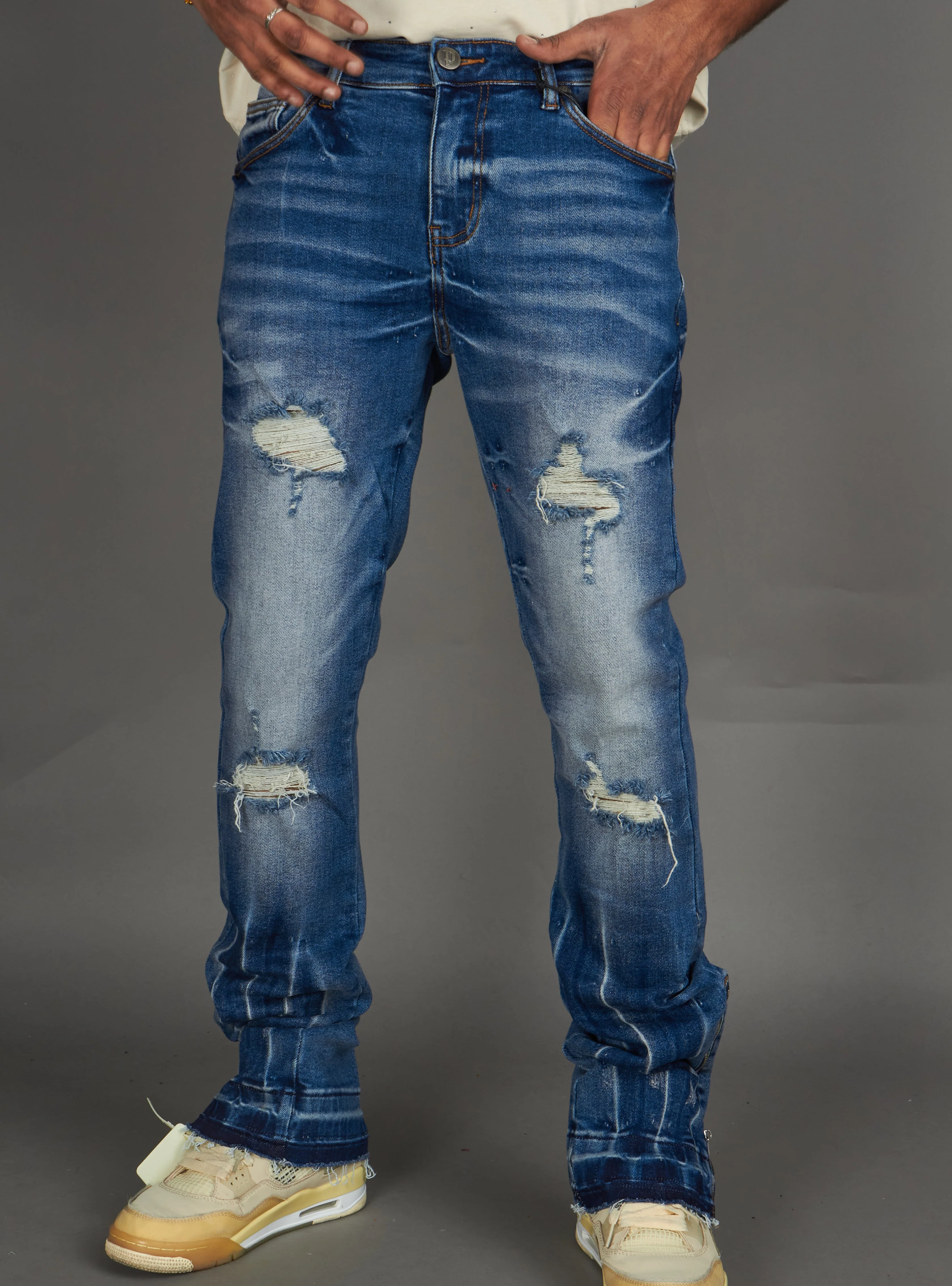 Politics Jeans - Agassi Stacked Fit - Blue Wash - 967 - Image 8