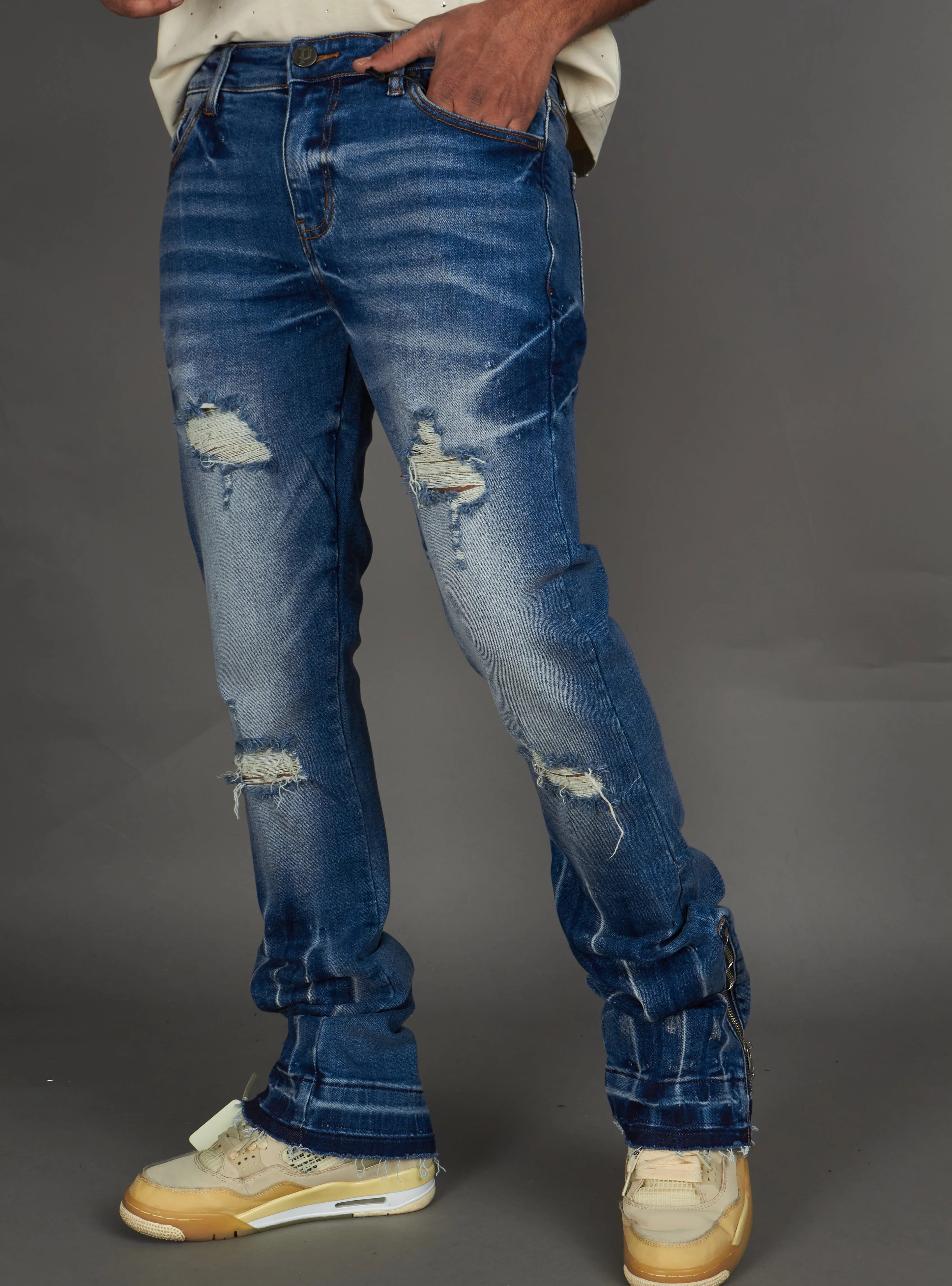 Politics Jeans - Agassi Stacked Fit - Blue Wash - 967 - Image 9