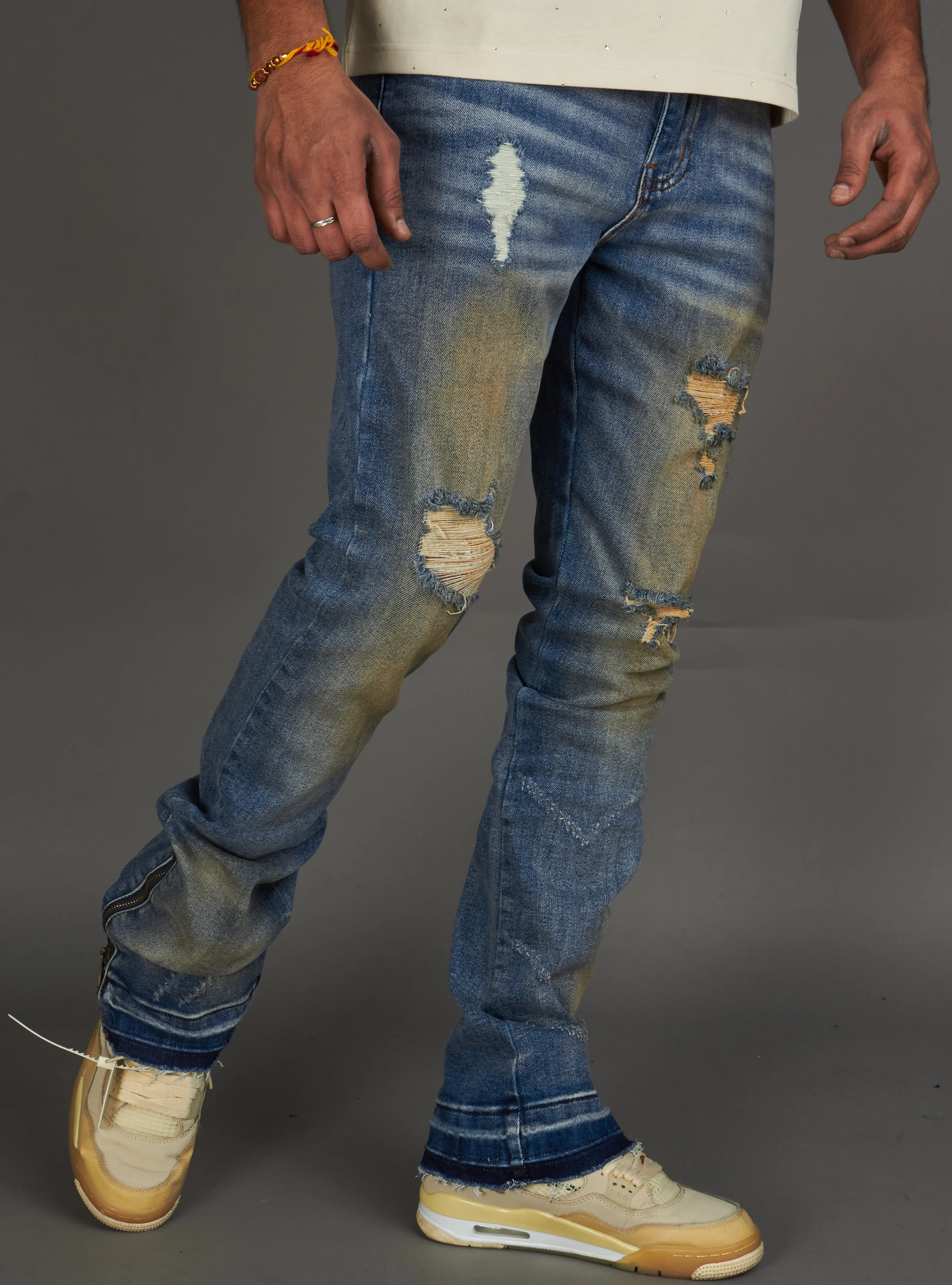 Politics Jeans - Agassi Skinny Fit - Vintage Blue Wash - 977 - Image 3