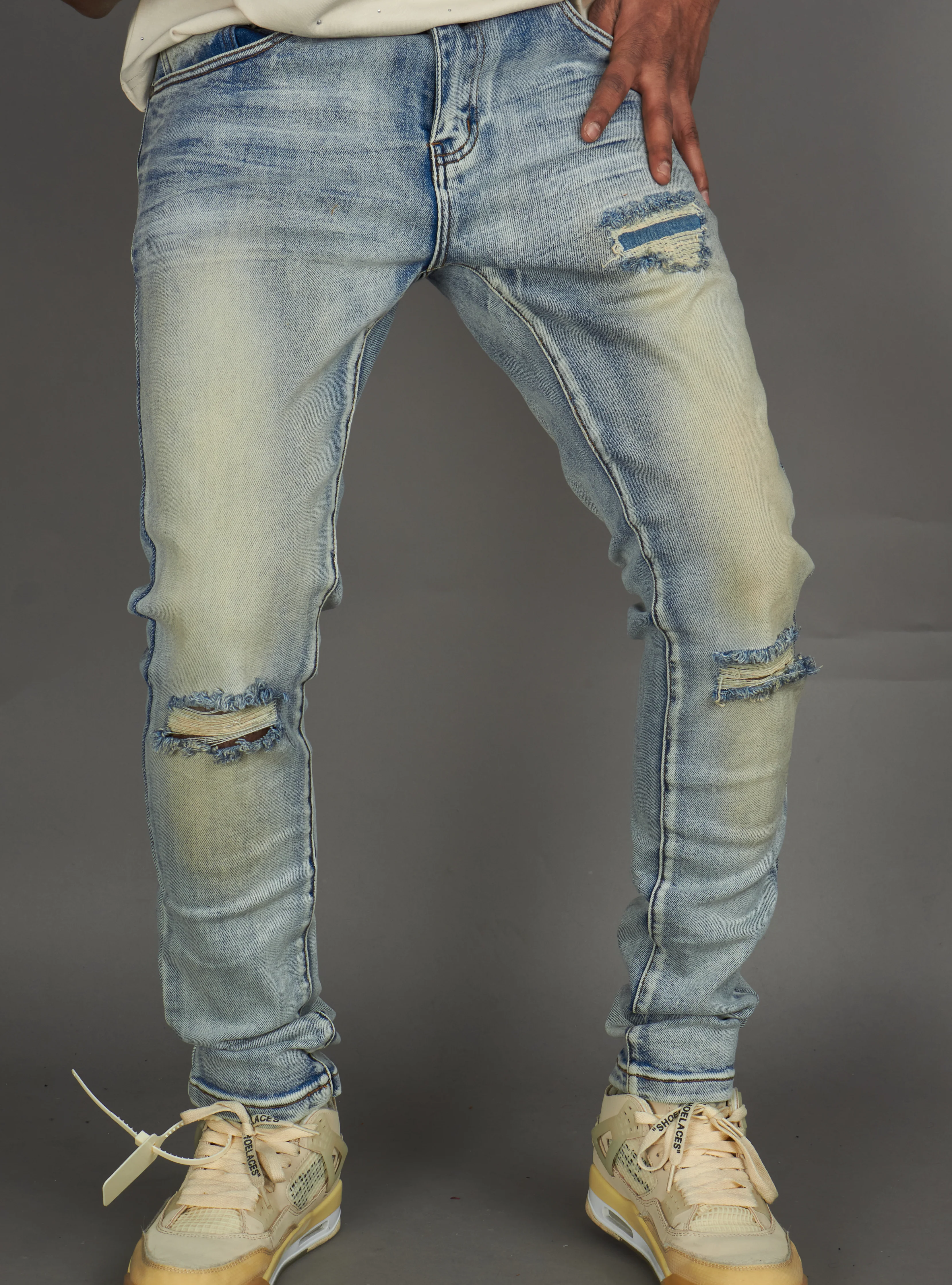 Politics Jeans - Akhurst Skinny Fit - Blue Wash - 560 - Image 5