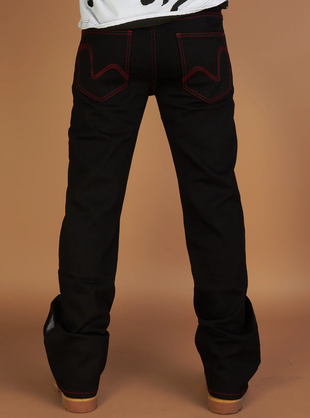 Politics Jeans - Arc - Jet Black with Red - 206 - Image 4