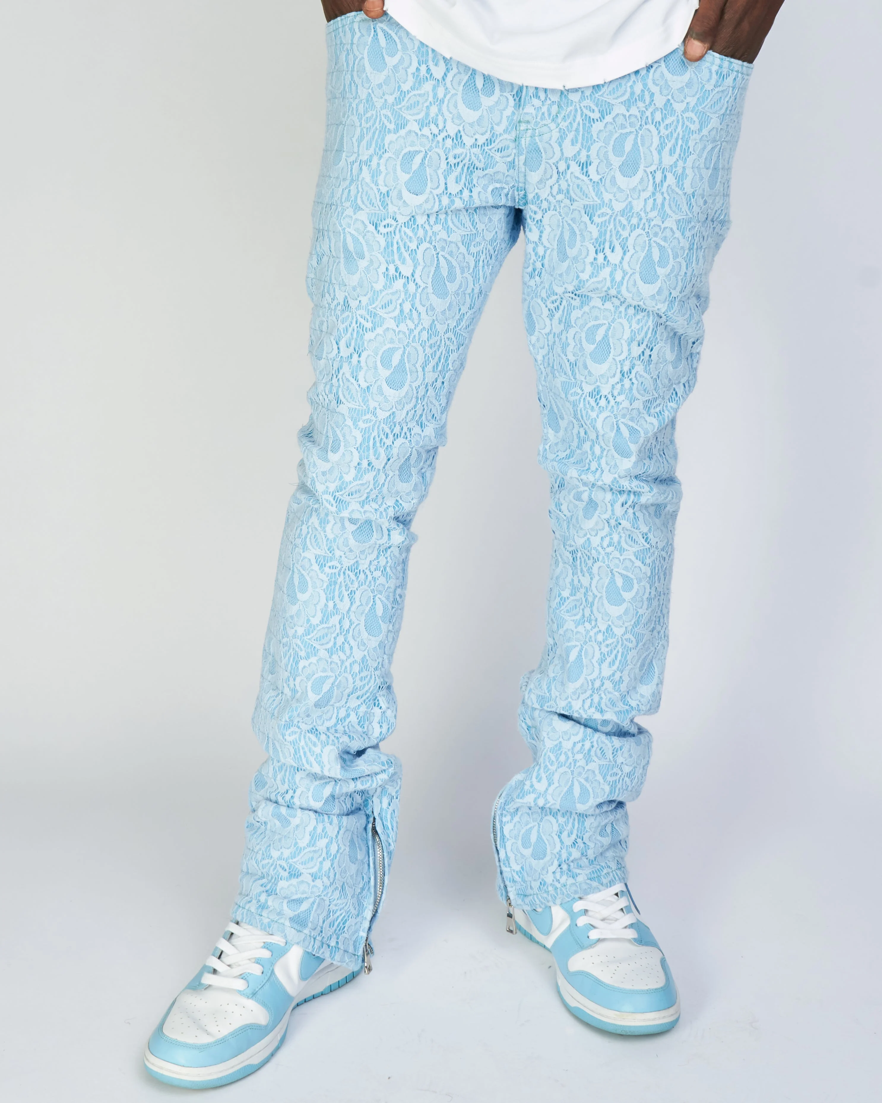 Politics Jeans - Baldwin - Baby Blue - Stacked Applique Denim - 502 - Image 6