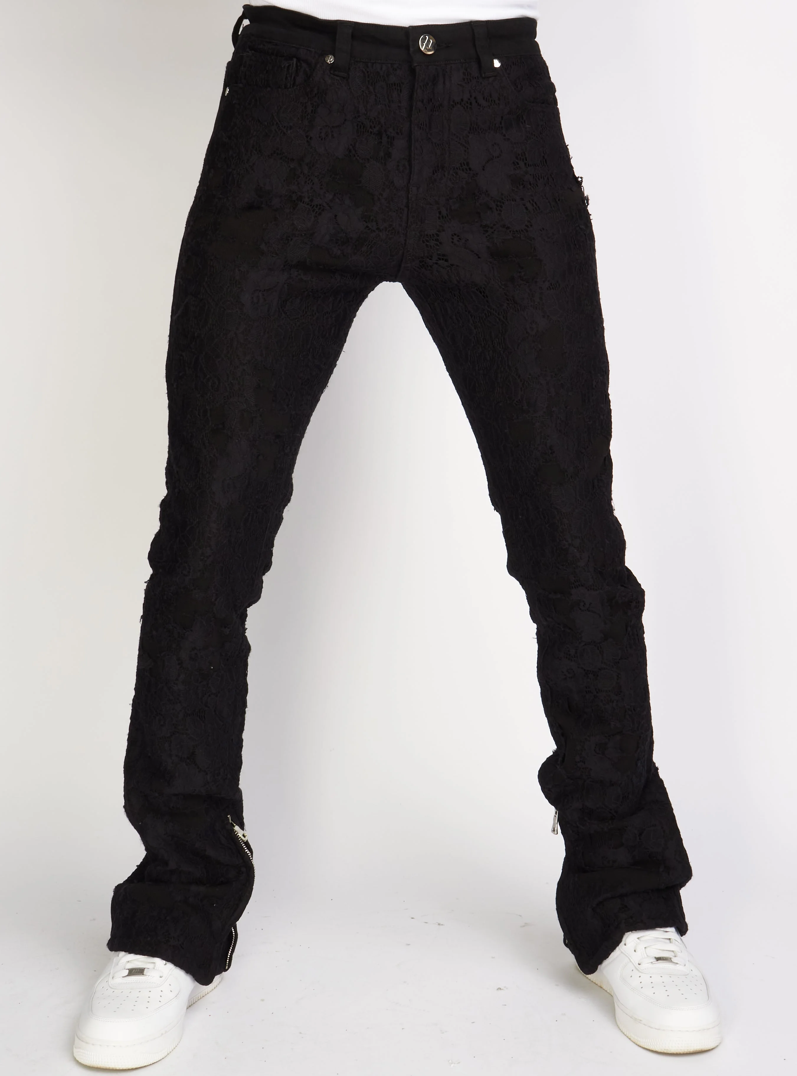 Politics Jeans - Baldwin - Black - Stacked Applique Denim - 504
