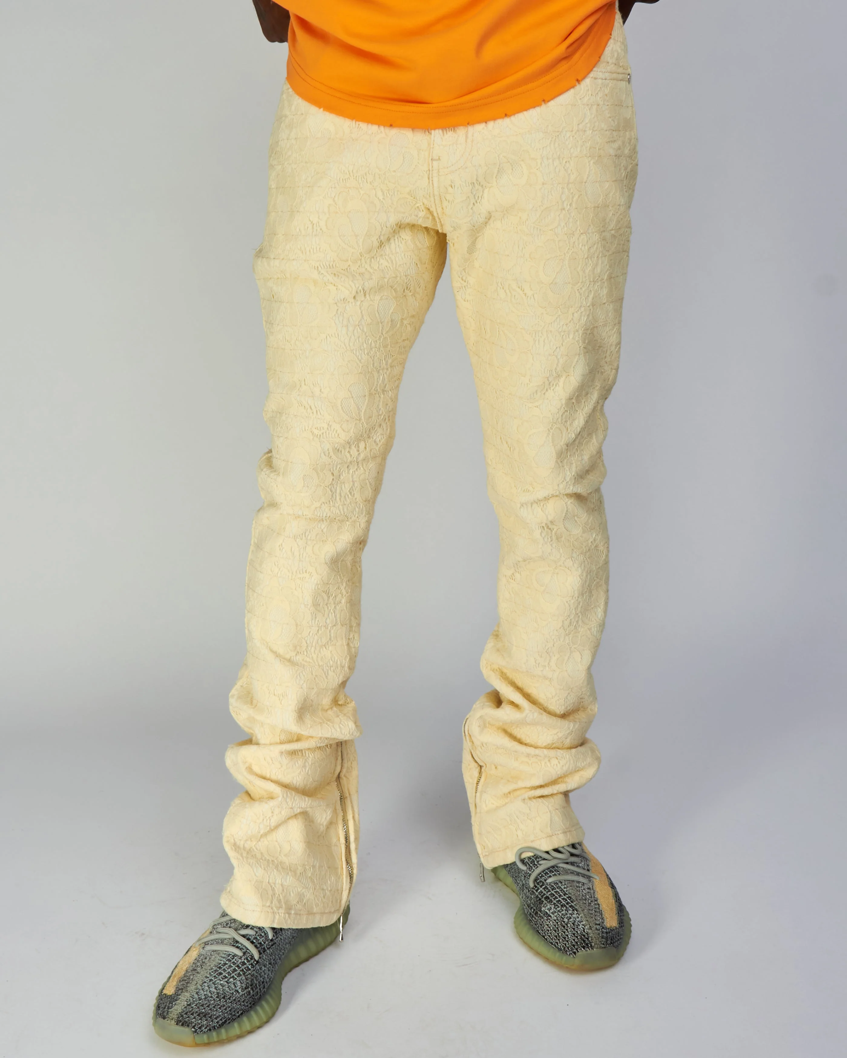 Politics Jeans - Baldwin - Cream - Stacked Applique Denim  - 503 - Image 6