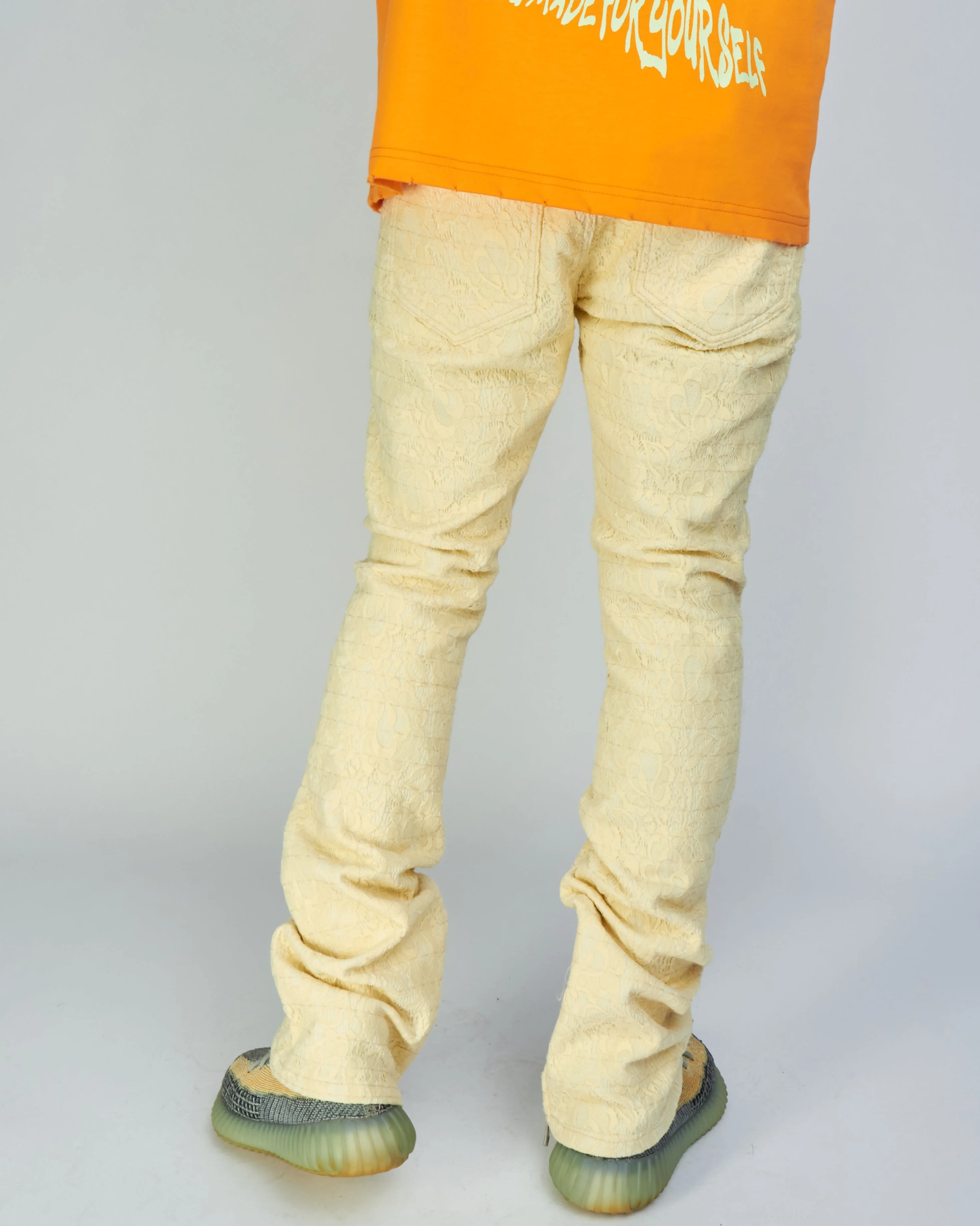 Politics Jeans - Baldwin - Cream - Stacked Applique Denim  - 503 - Image 8